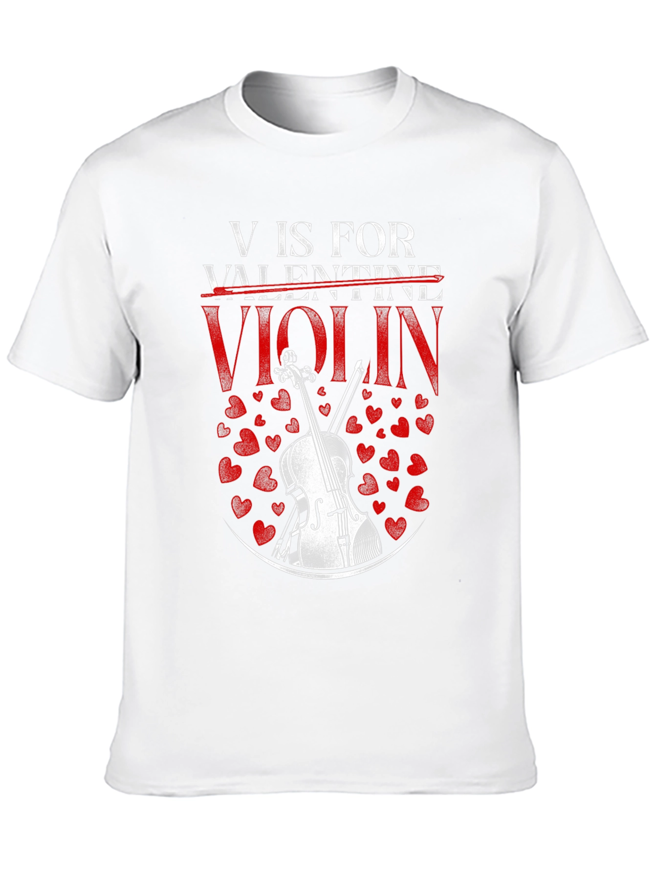 V is for Violin Valentines Day T-Shirt
