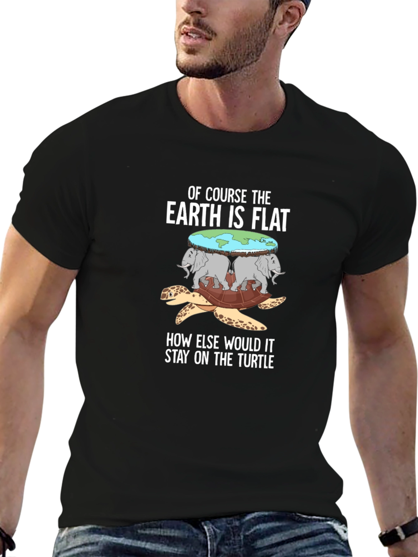 Flat Earth Turtle T-Shirt