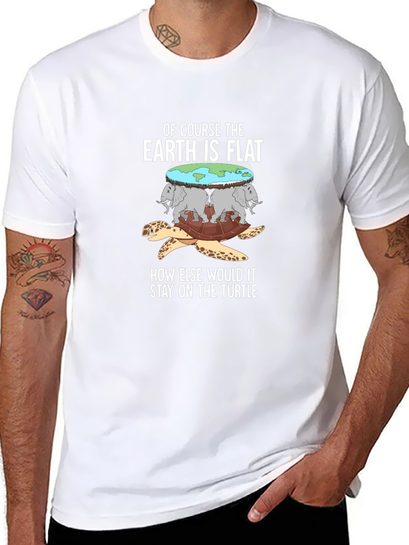 Flat Earth Turtle T-Shirt
