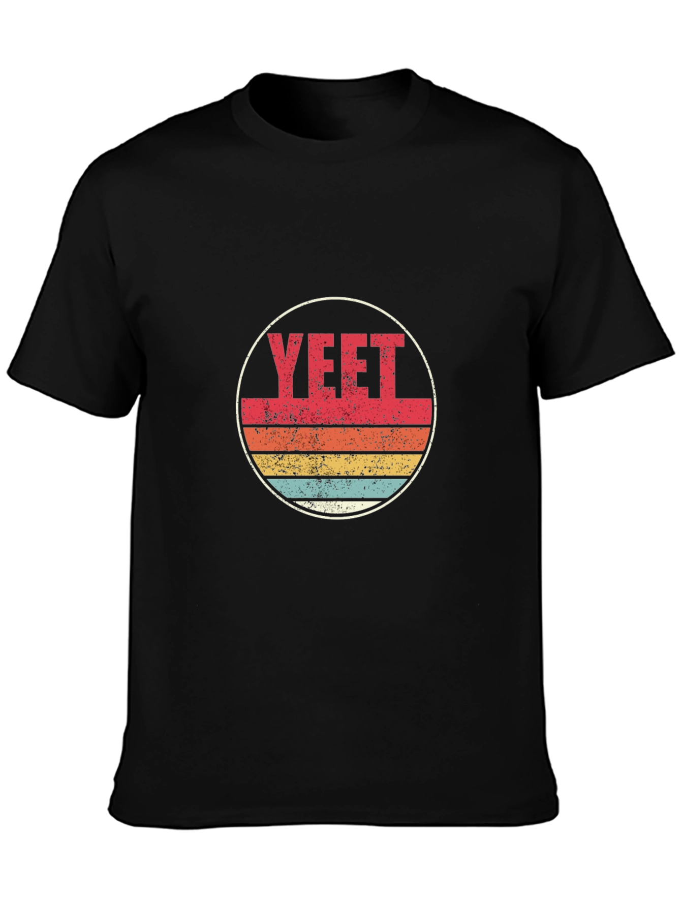 YEET Retro Style Graphic T-Shirt - Black