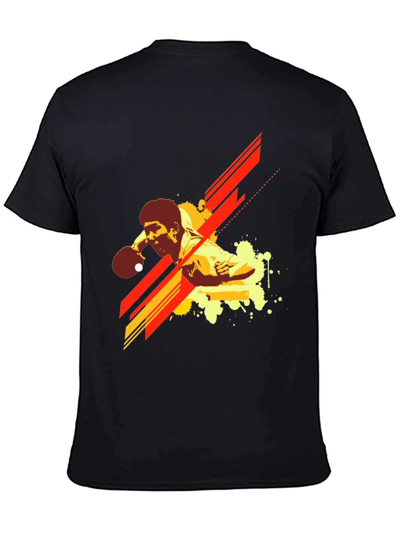 Table Tennis Graphic T-Shirt - Black Cotton Tee