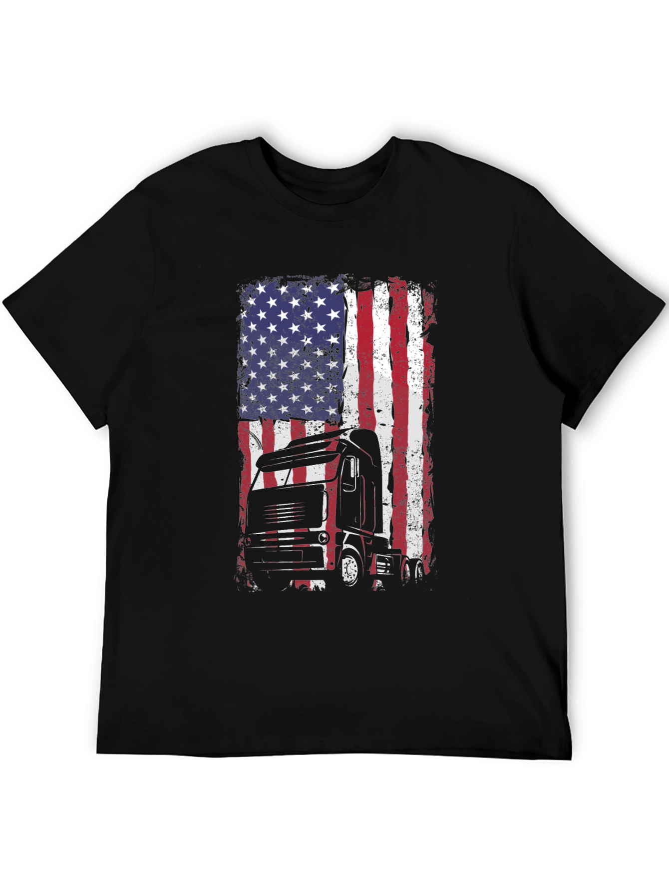 Trucker USA Flag Graphic T-Shirt