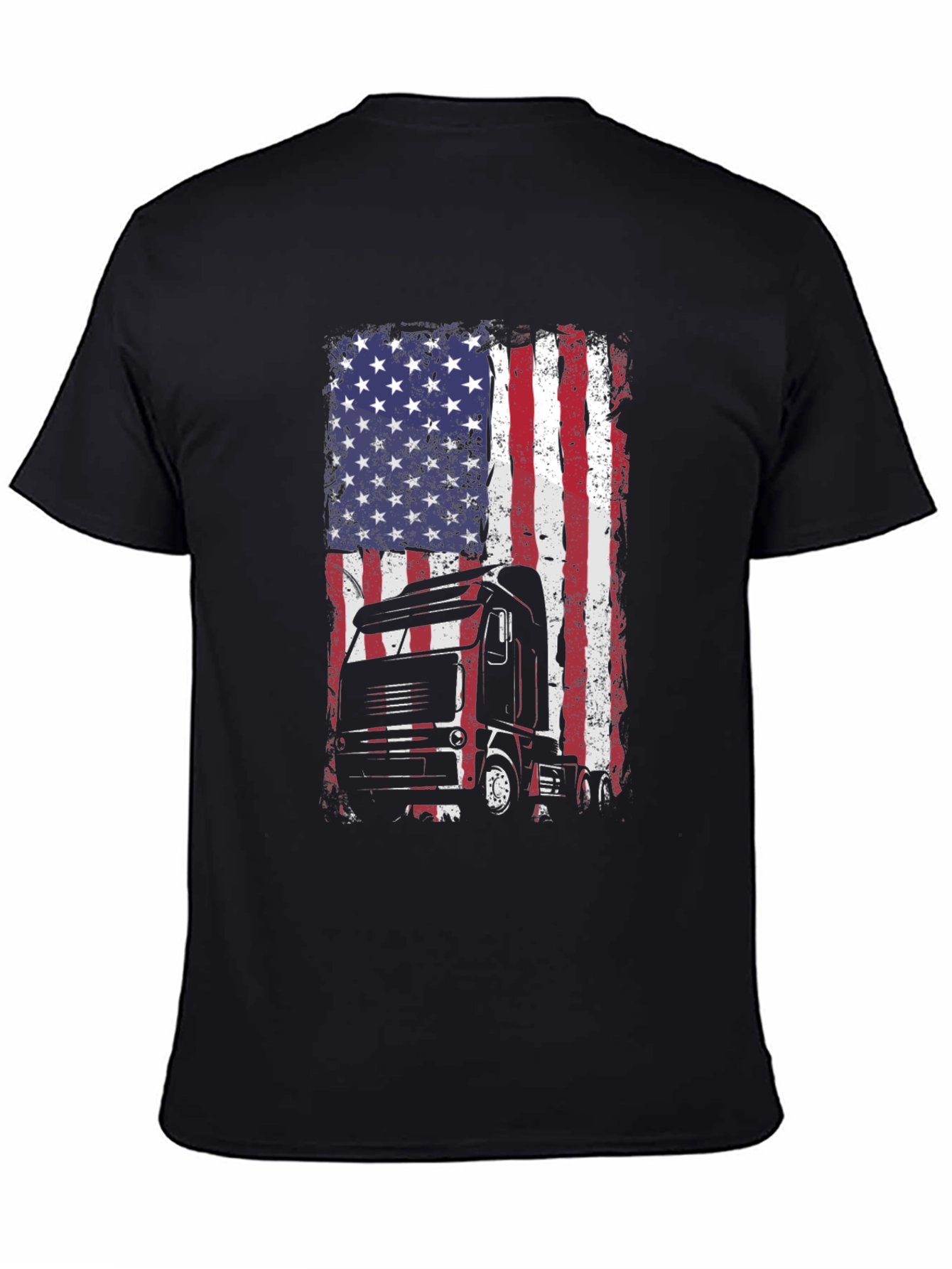 Trucker USA Flag Graphic T-Shirt
