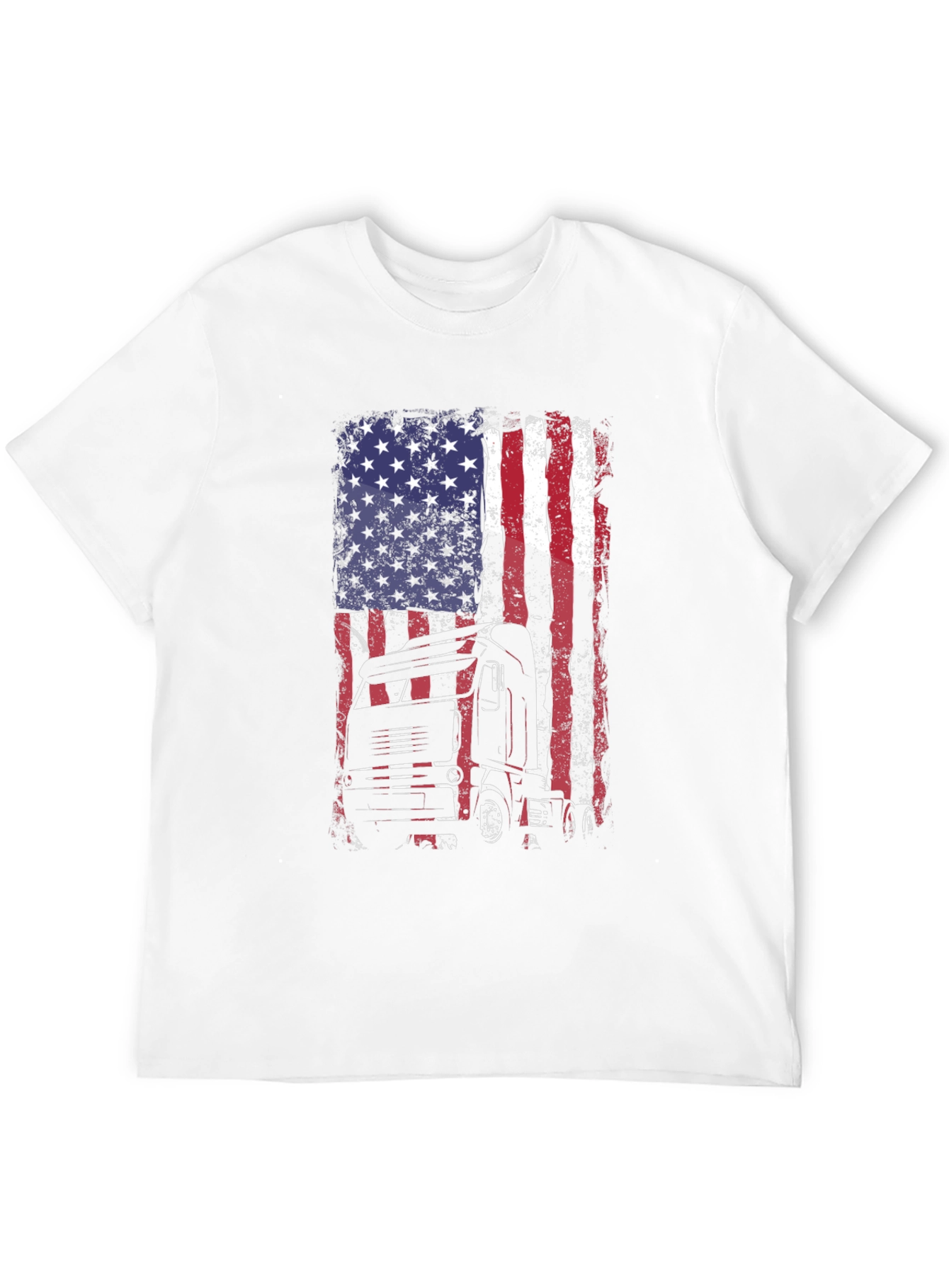 Trucker USA Flag Graphic T-Shirt
