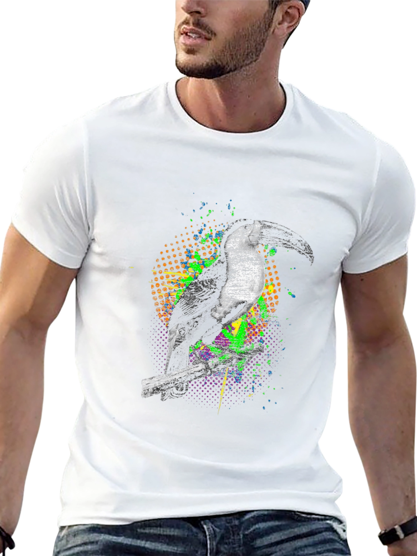Toucan Graphic Tee - Modern Bird T-Shirt