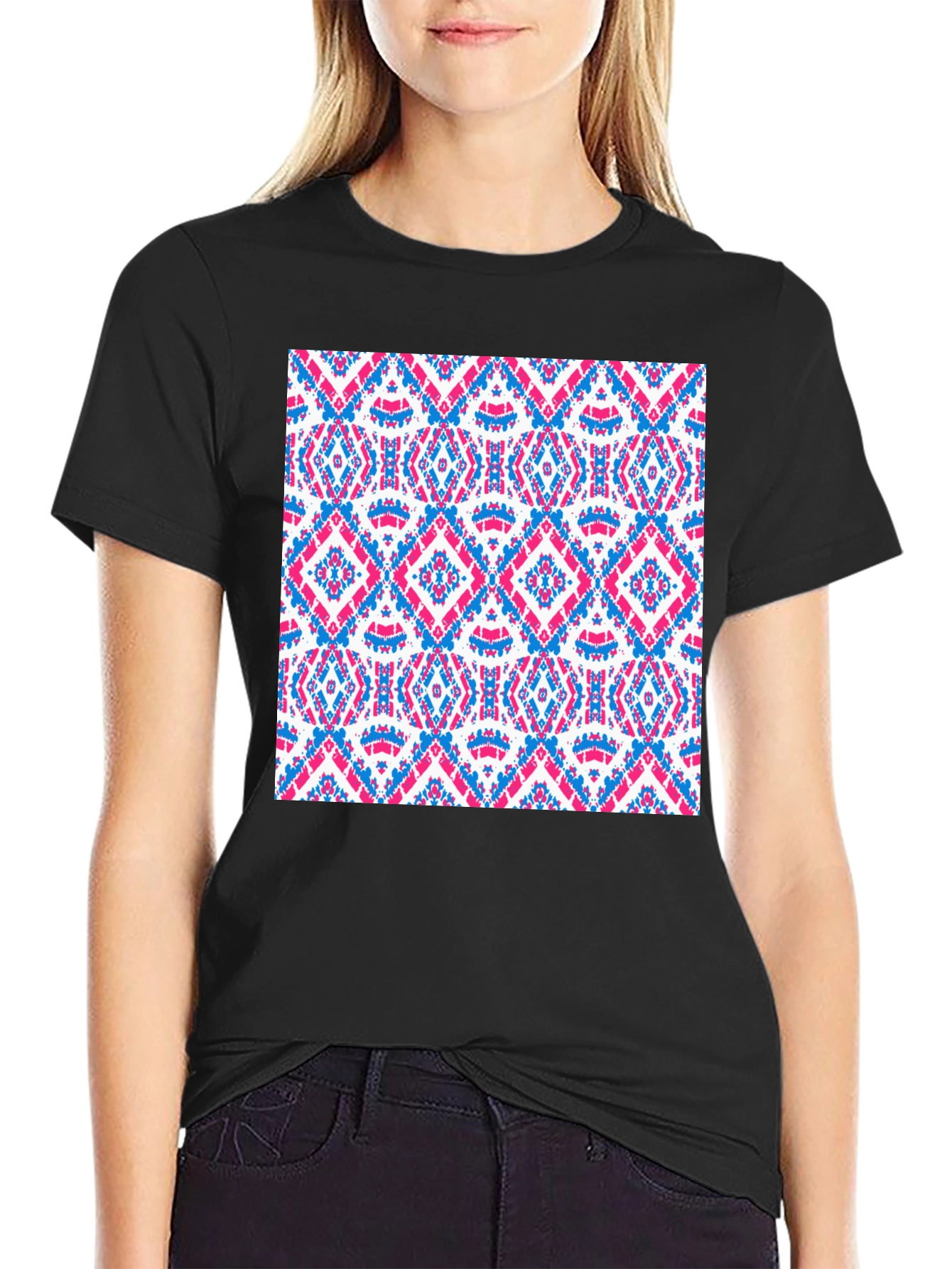 Aztec Pattern Graphic Print Mens T-Shirt