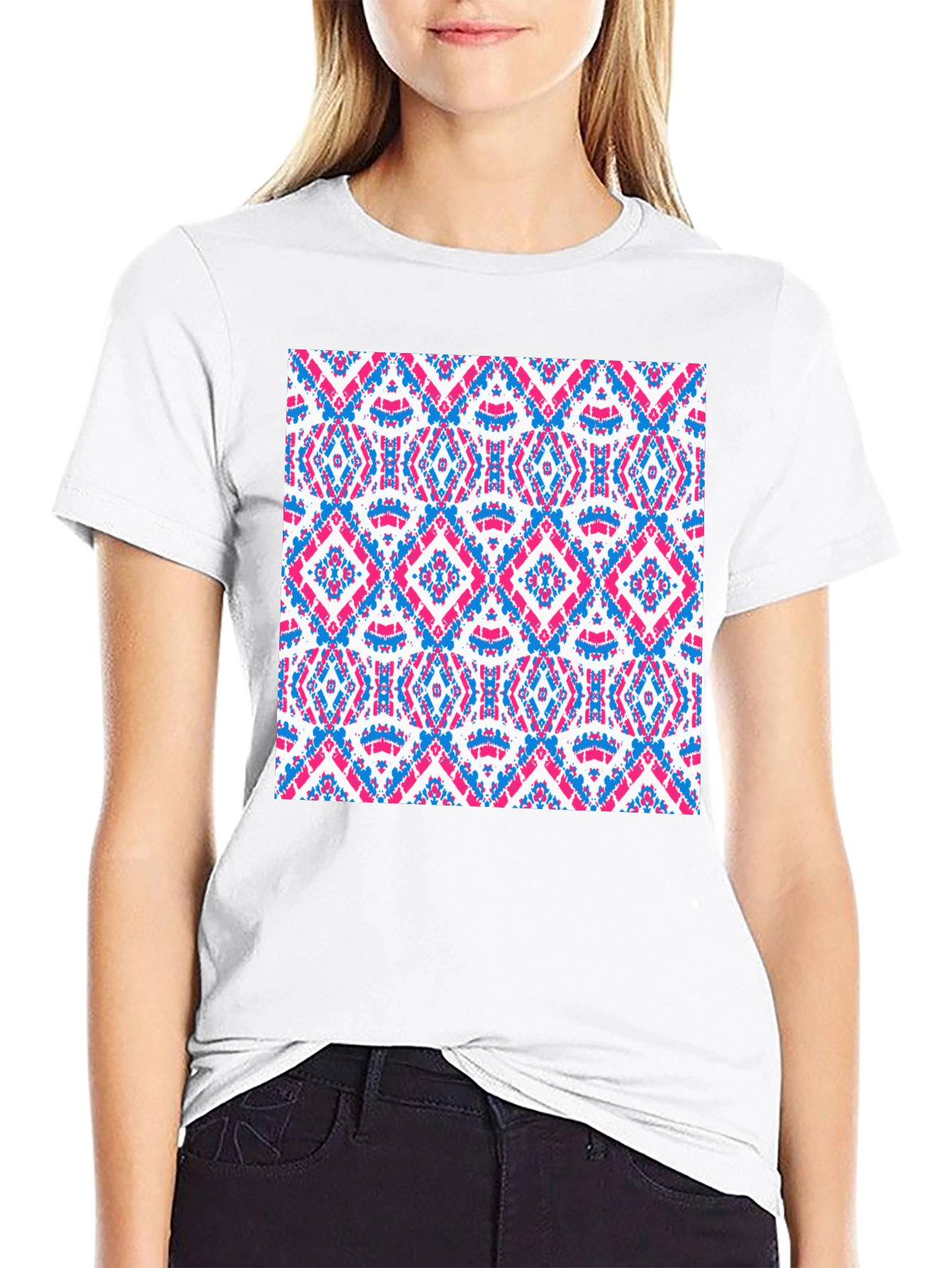 Aztec Pattern Graphic Print Mens T-Shirt