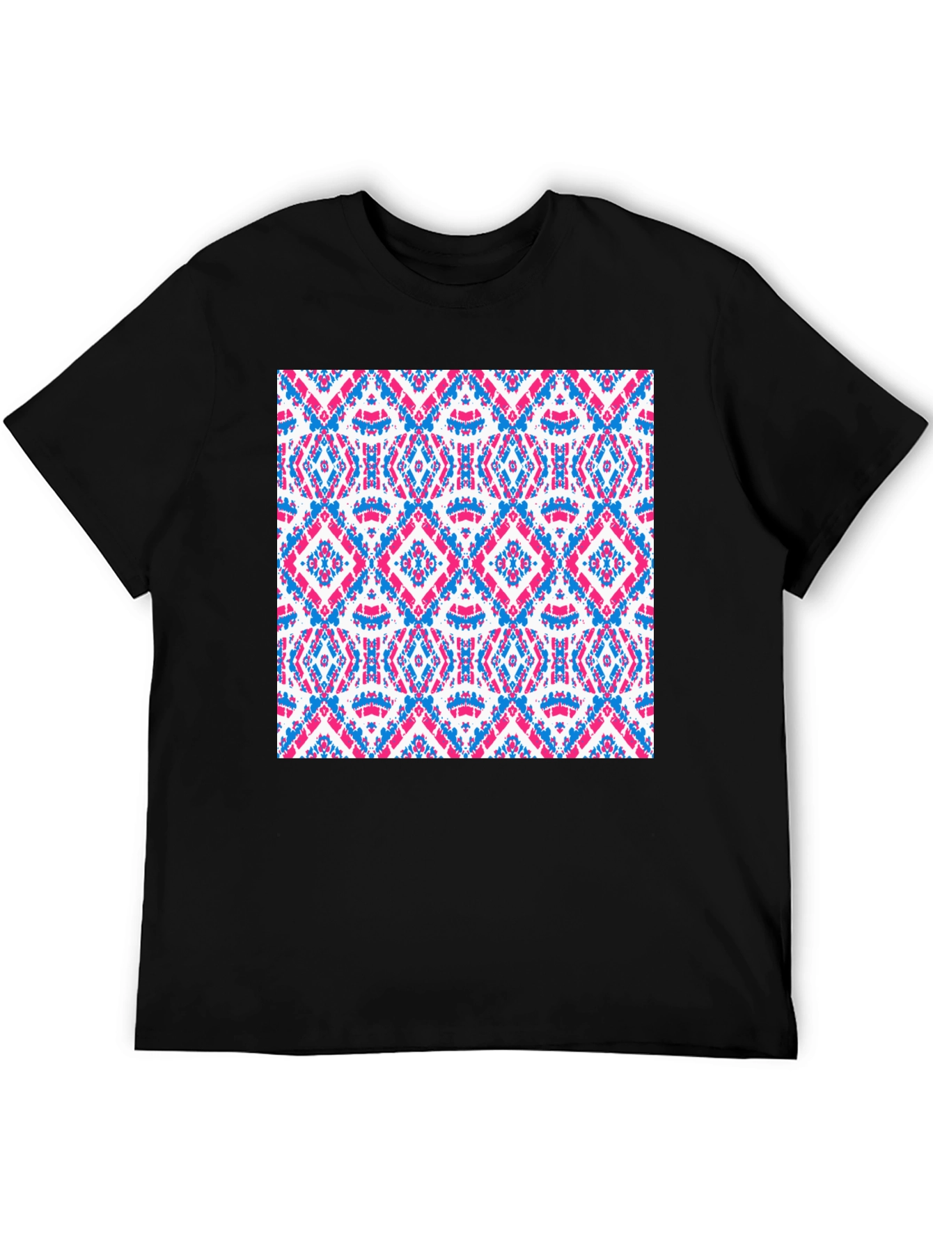 Aztec Pattern Graphic Print Mens T-Shirt