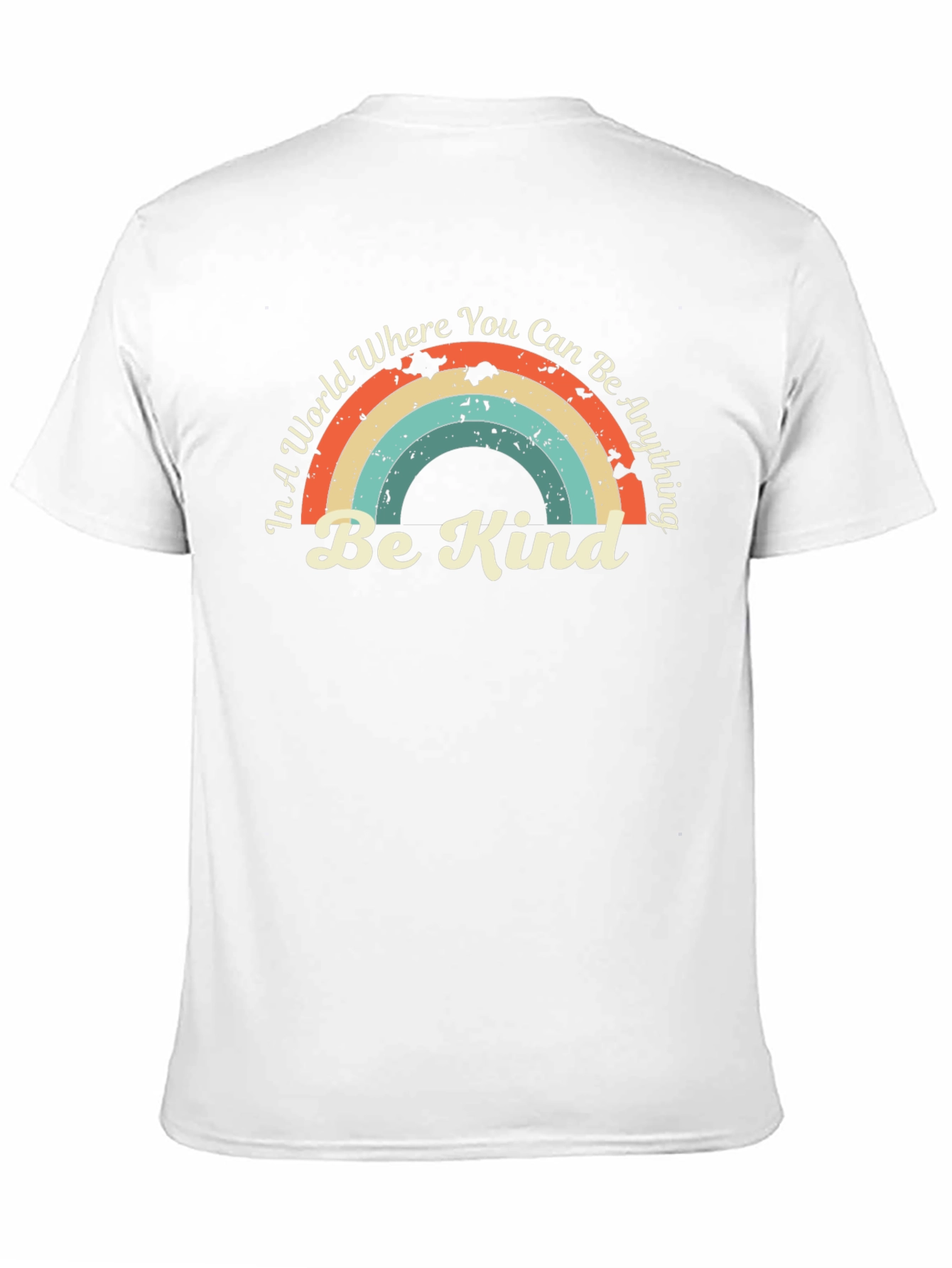 Be Kind Rainbow Graphic Tee - Positive Message Shirt