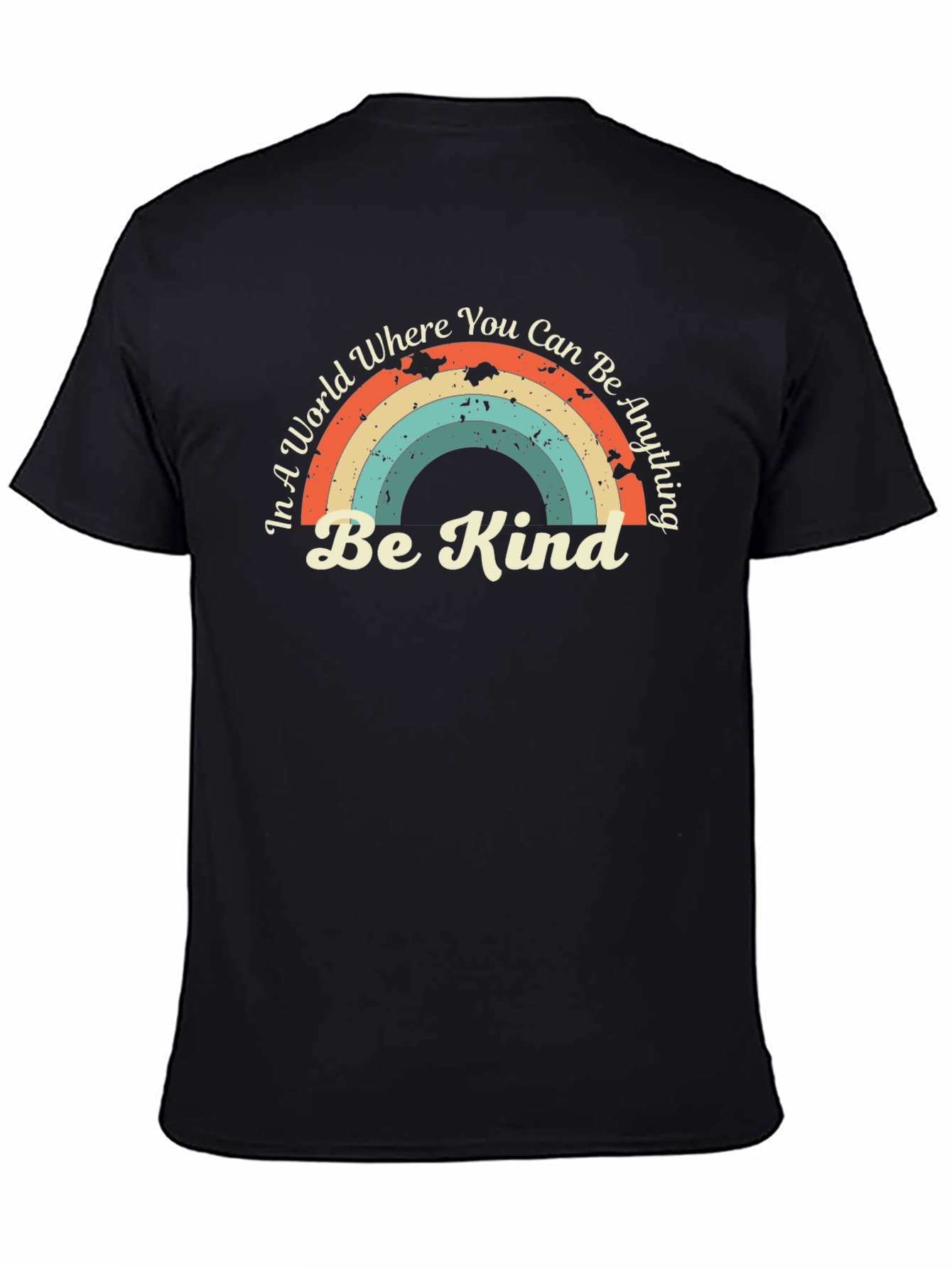 Be Kind Rainbow Graphic Tee - Positive Message Shirt