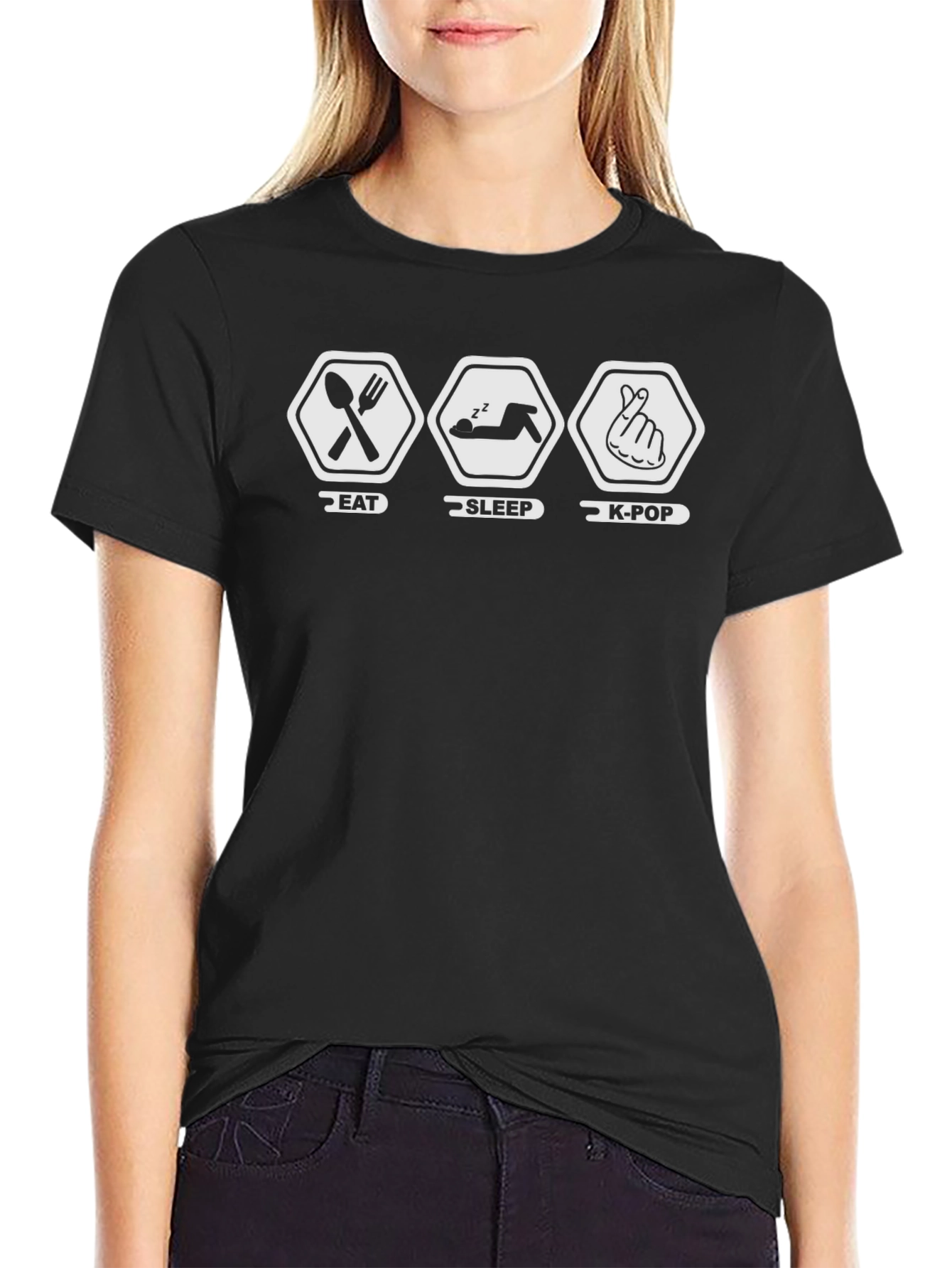 Eat Sleep K-Pop T-Shirt - Trendy Music Fan Apparel