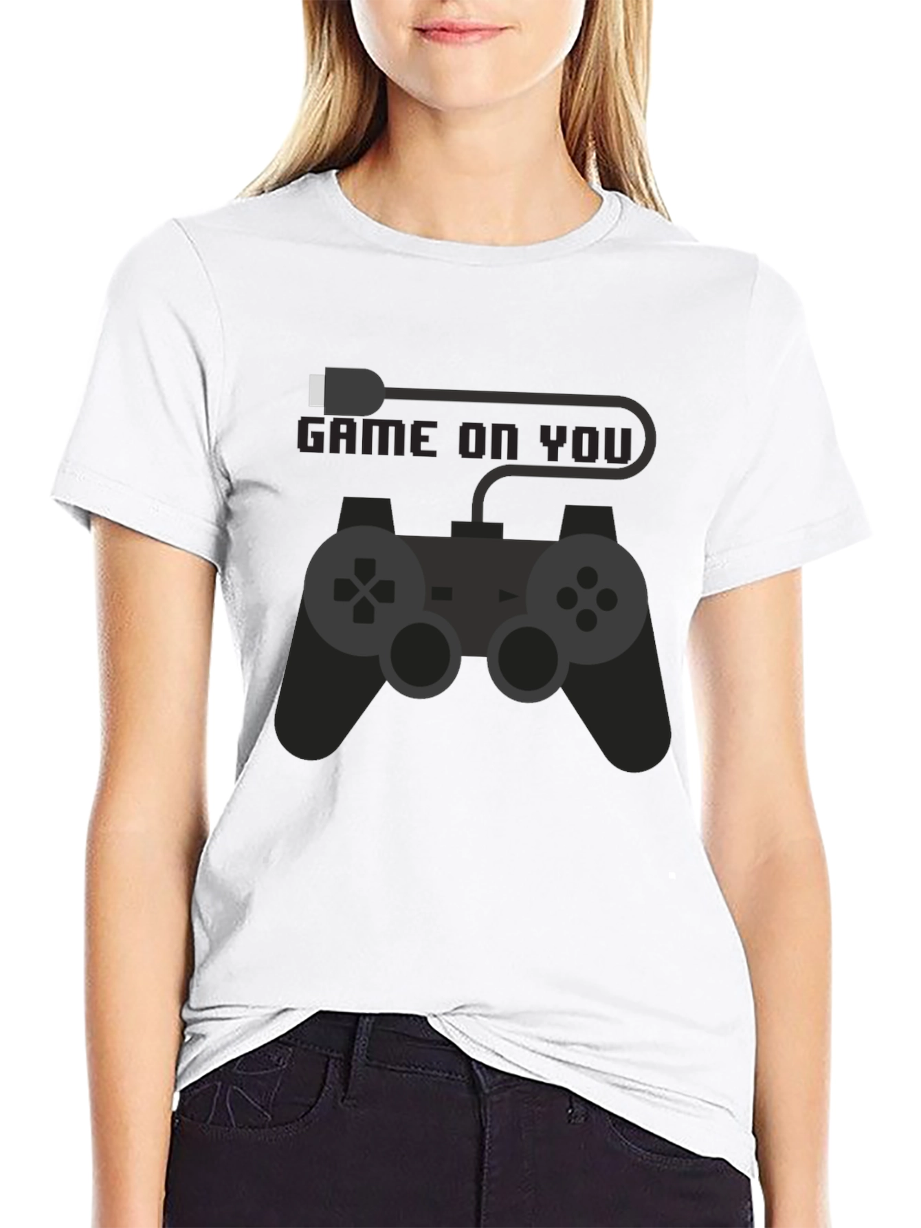 Game On You Black T-Shirt - Gamer Style