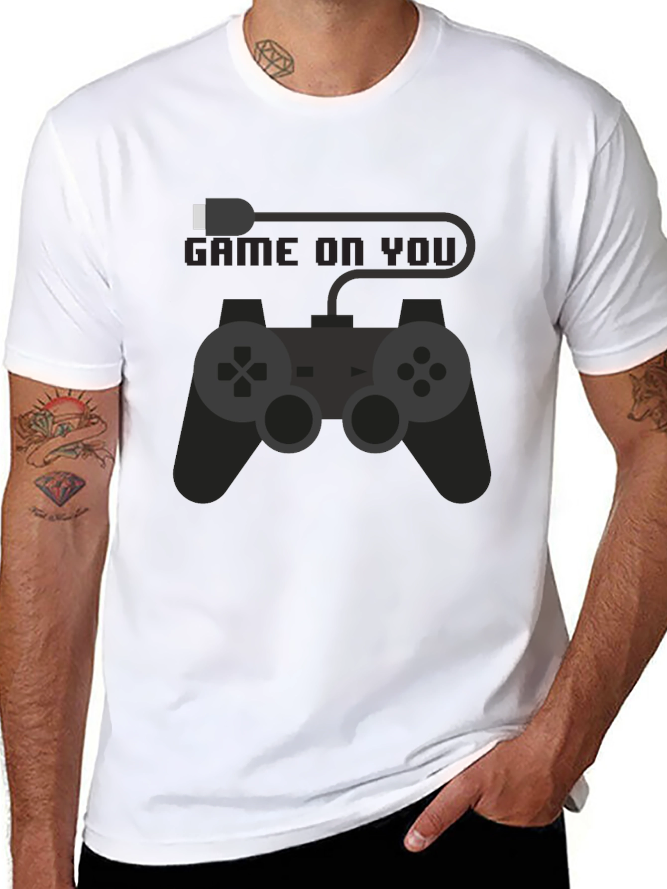 Game On You Black T-Shirt - Gamer Style