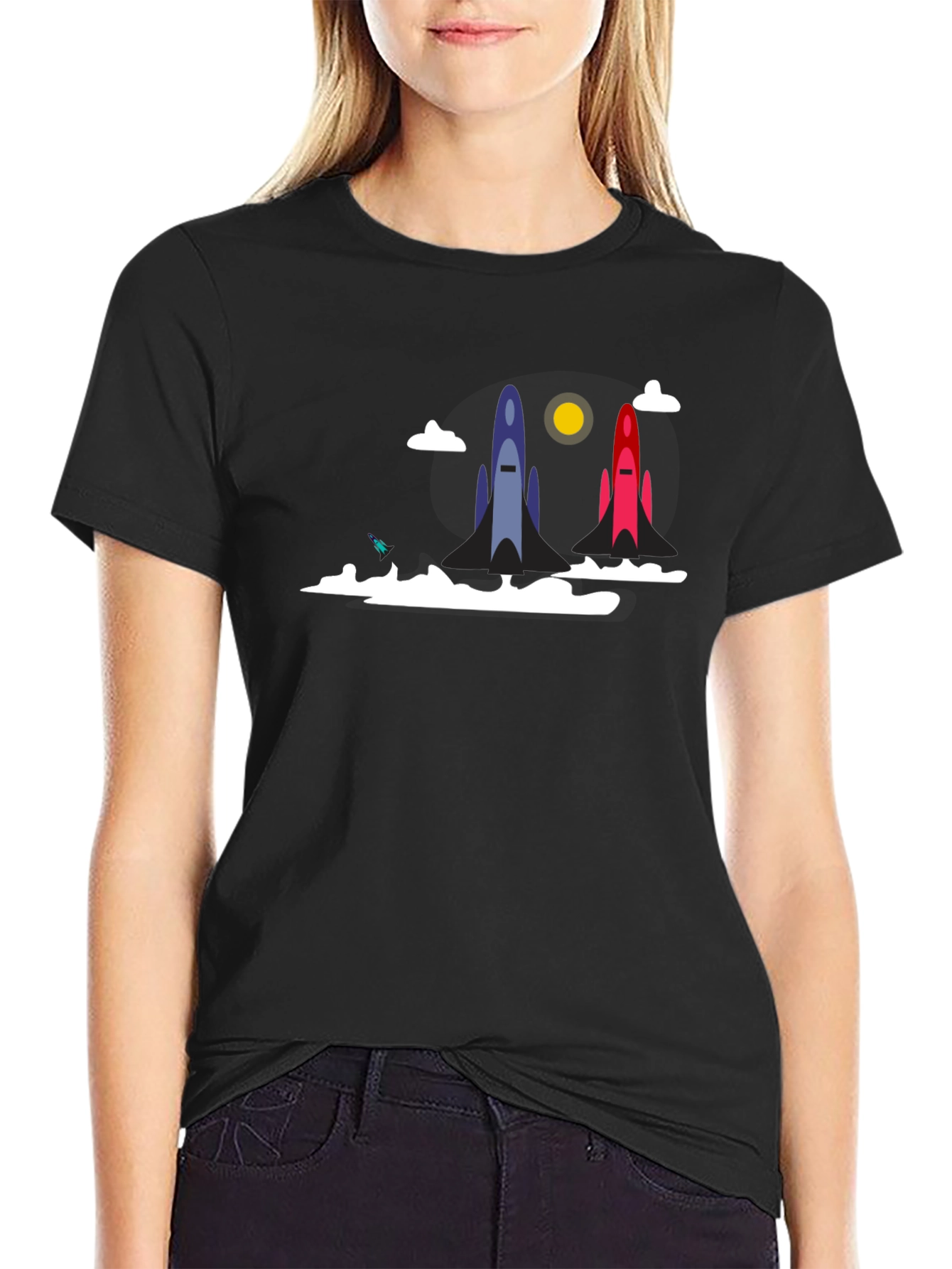 Rocket Launch Graphic T-Shirt - Space Adventure Tee