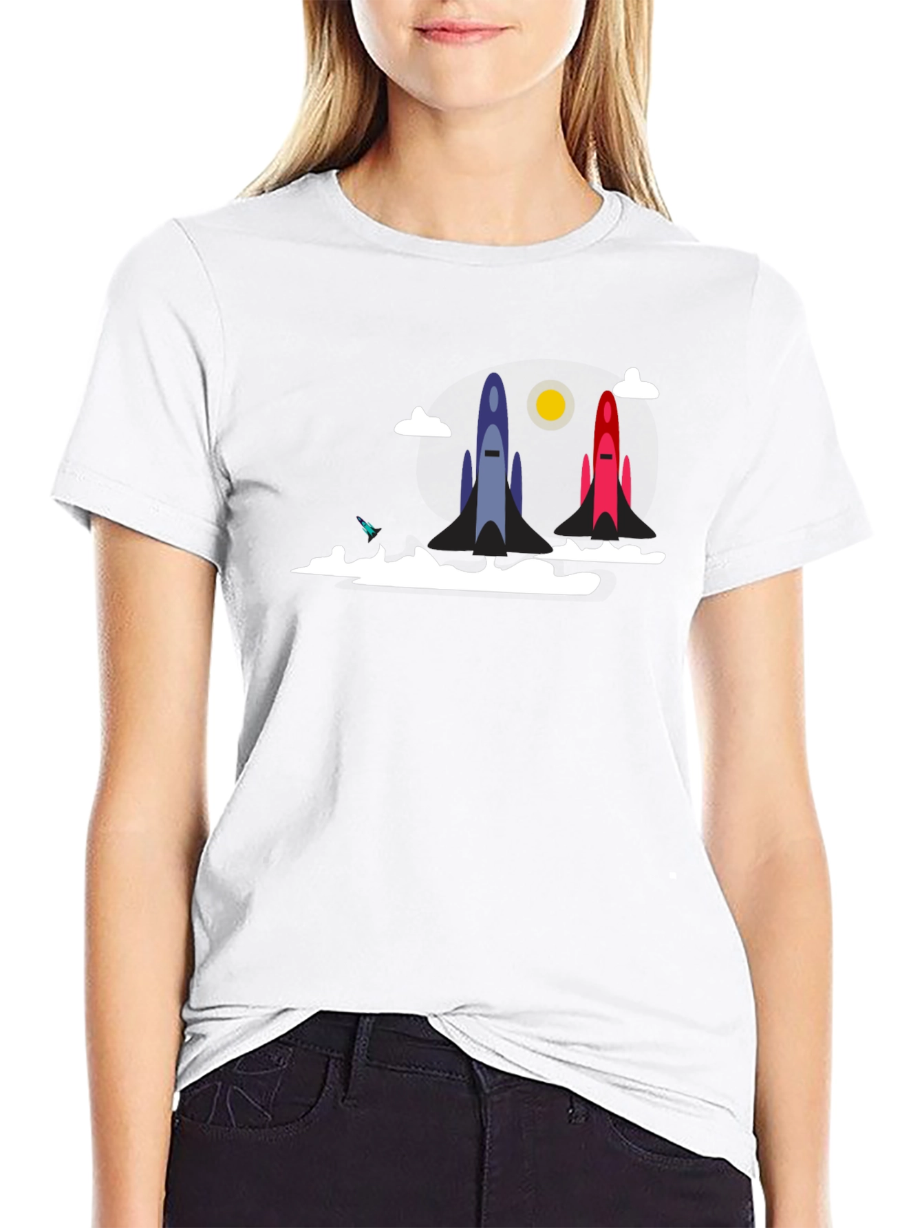 Rocket Launch Graphic T-Shirt - Space Adventure Tee