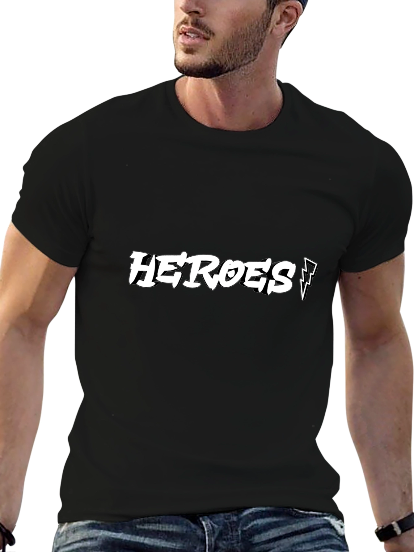 Heroes Graphic Print Crew Neck T-Shirt