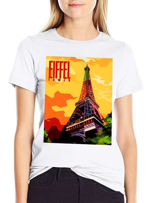 Eiffel Tower Graphic Tee - Parisian Landmark Design