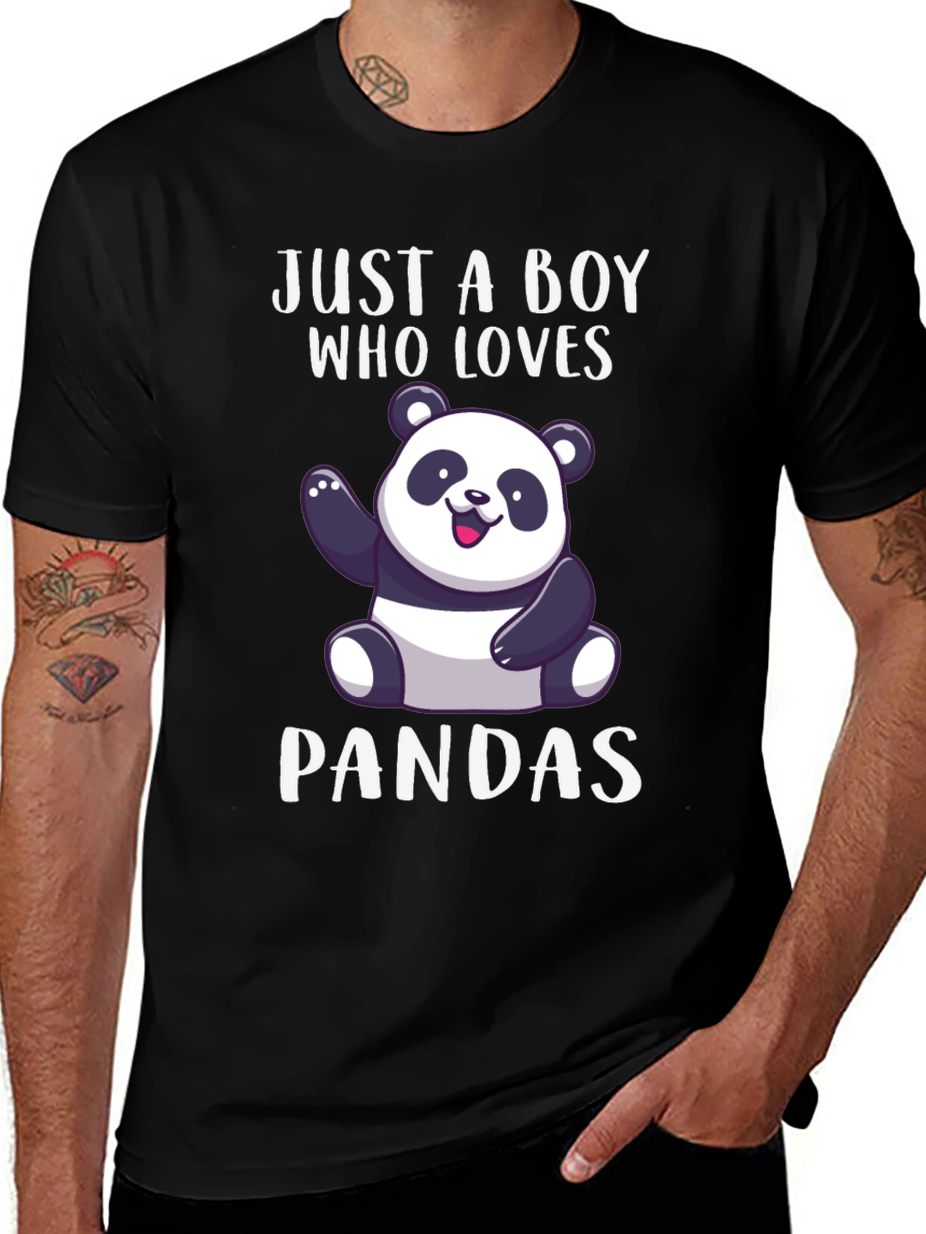 Just a Boy Who Loves Pandas T-Shirt