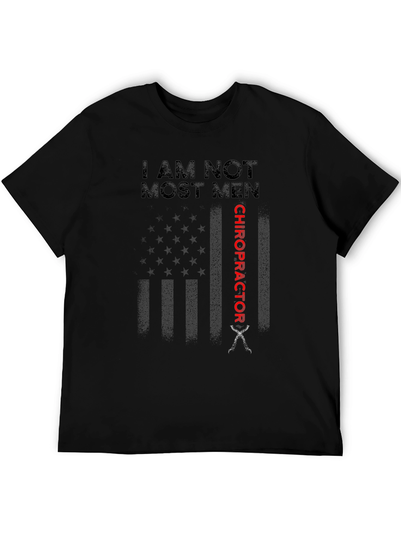 Chiropractor USA Flag Graphic T-Shirt