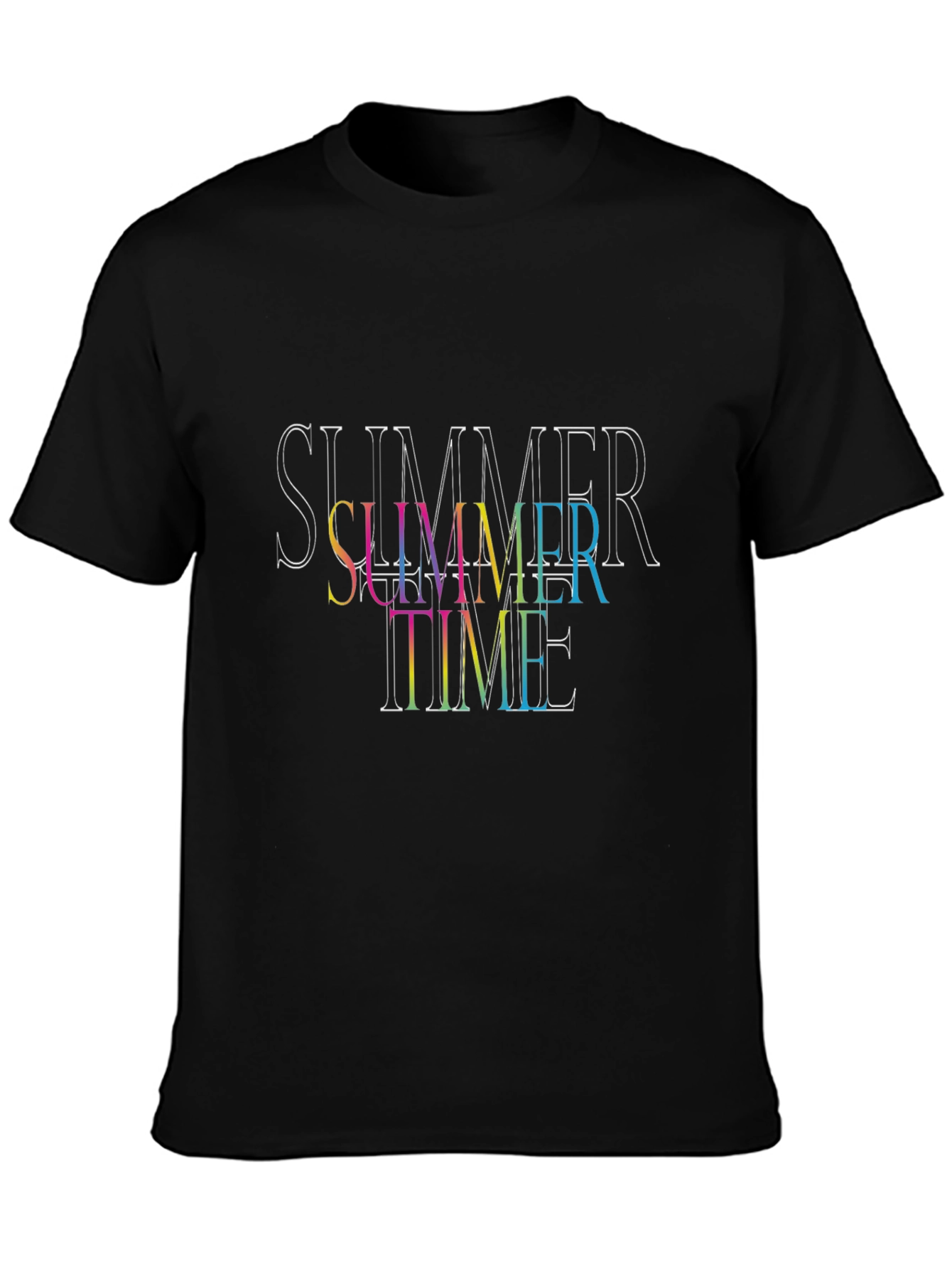 Summer Time Black T-Shirt