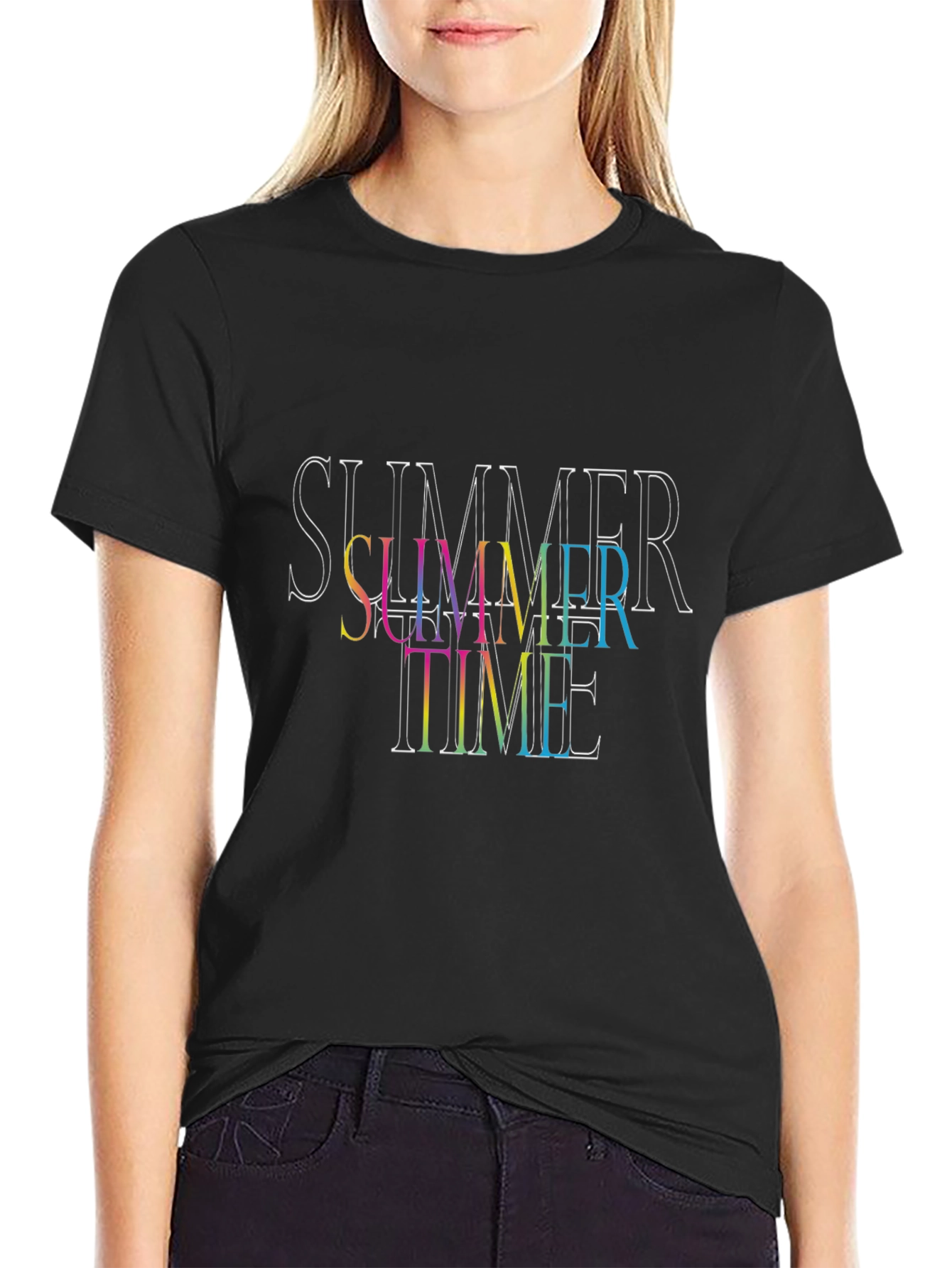 Summer Time Black T-Shirt