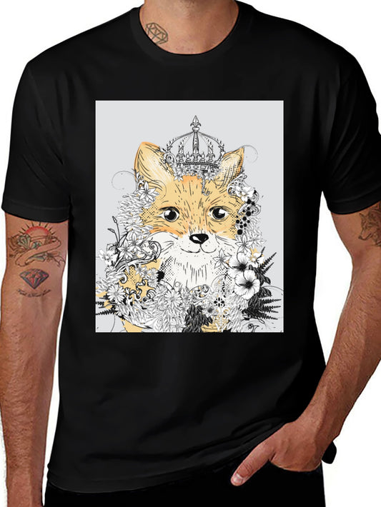 Fox & Floral Crown Graphic Tee