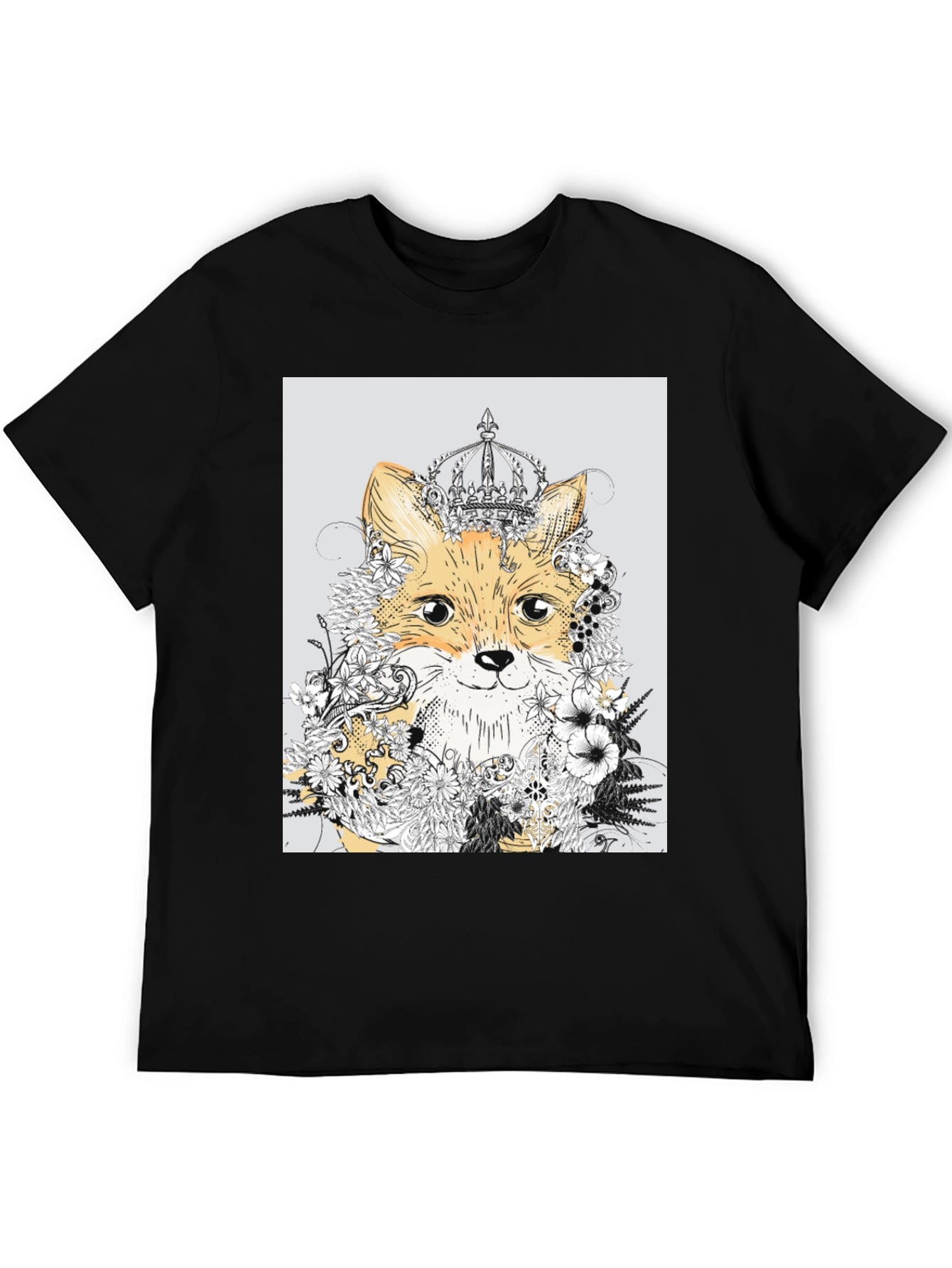 Fox & Floral Crown Graphic Tee