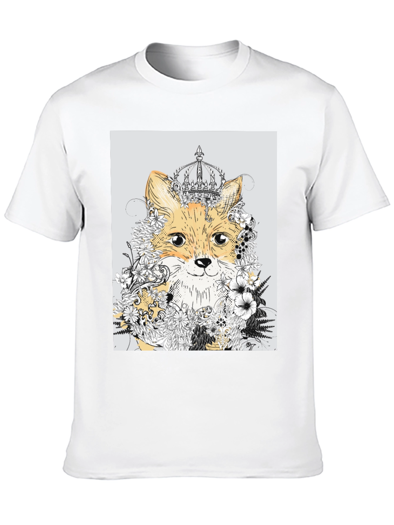 Fox & Floral Crown Graphic Tee