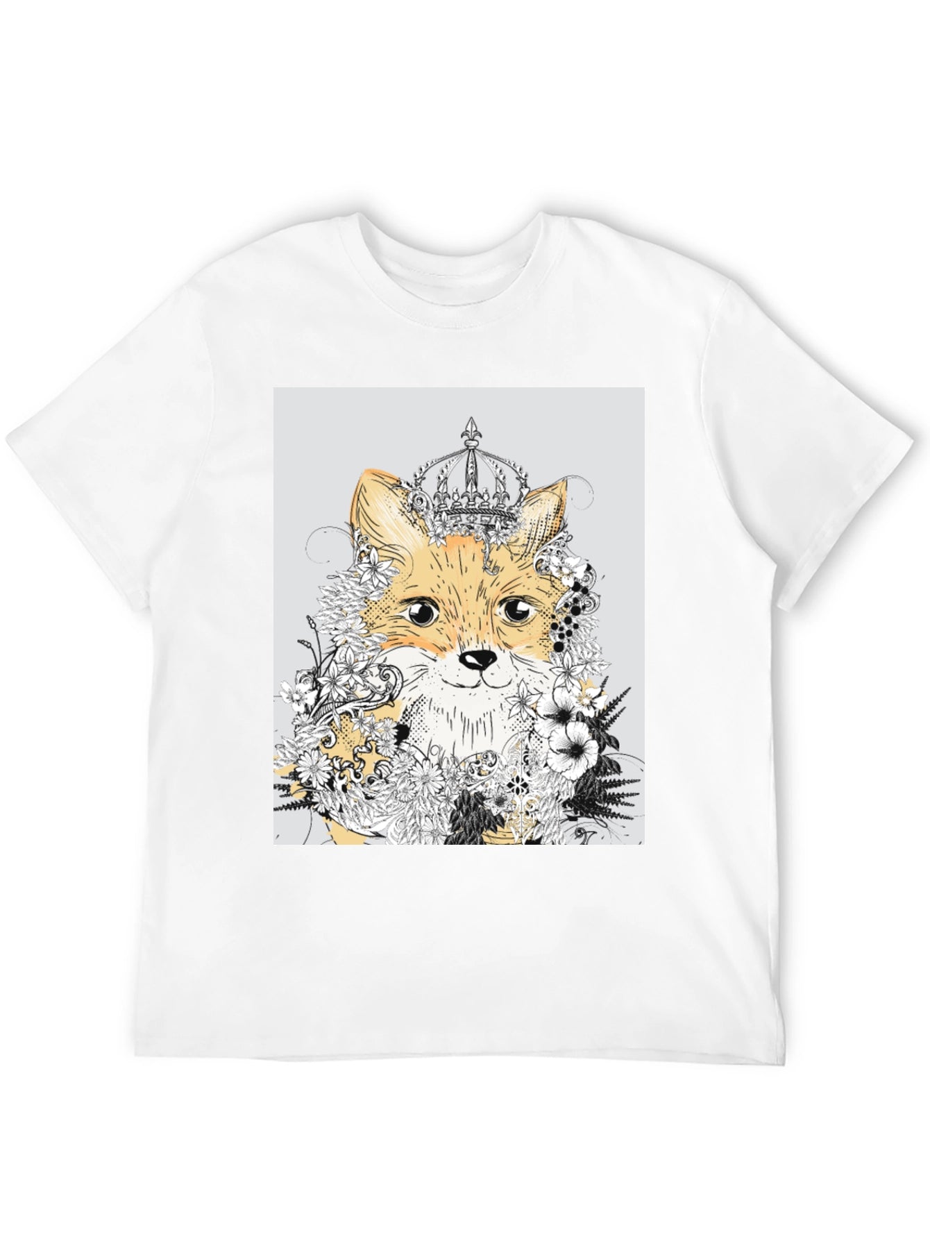 Fox & Floral Crown Graphic Tee