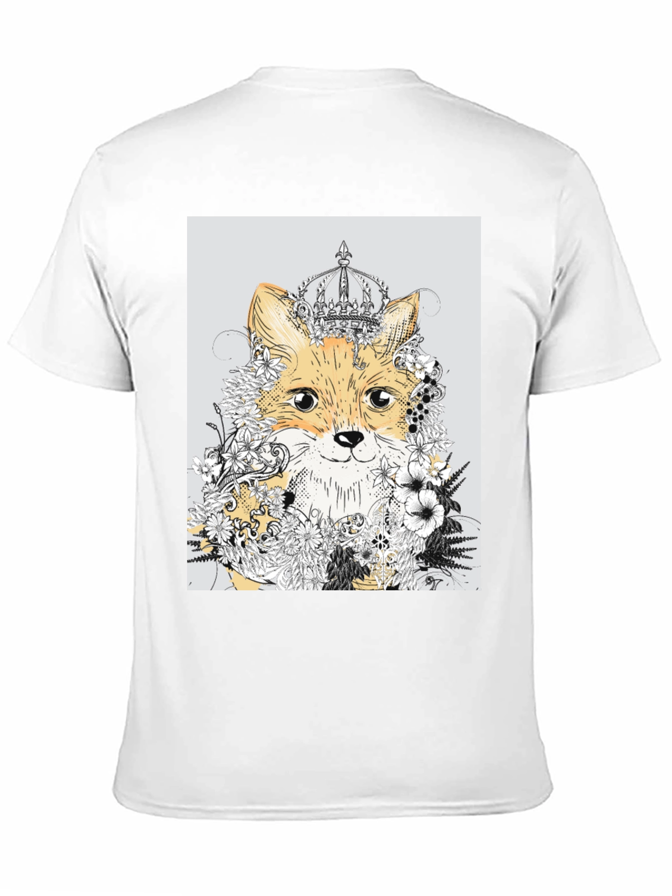 Fox & Floral Crown Graphic Tee