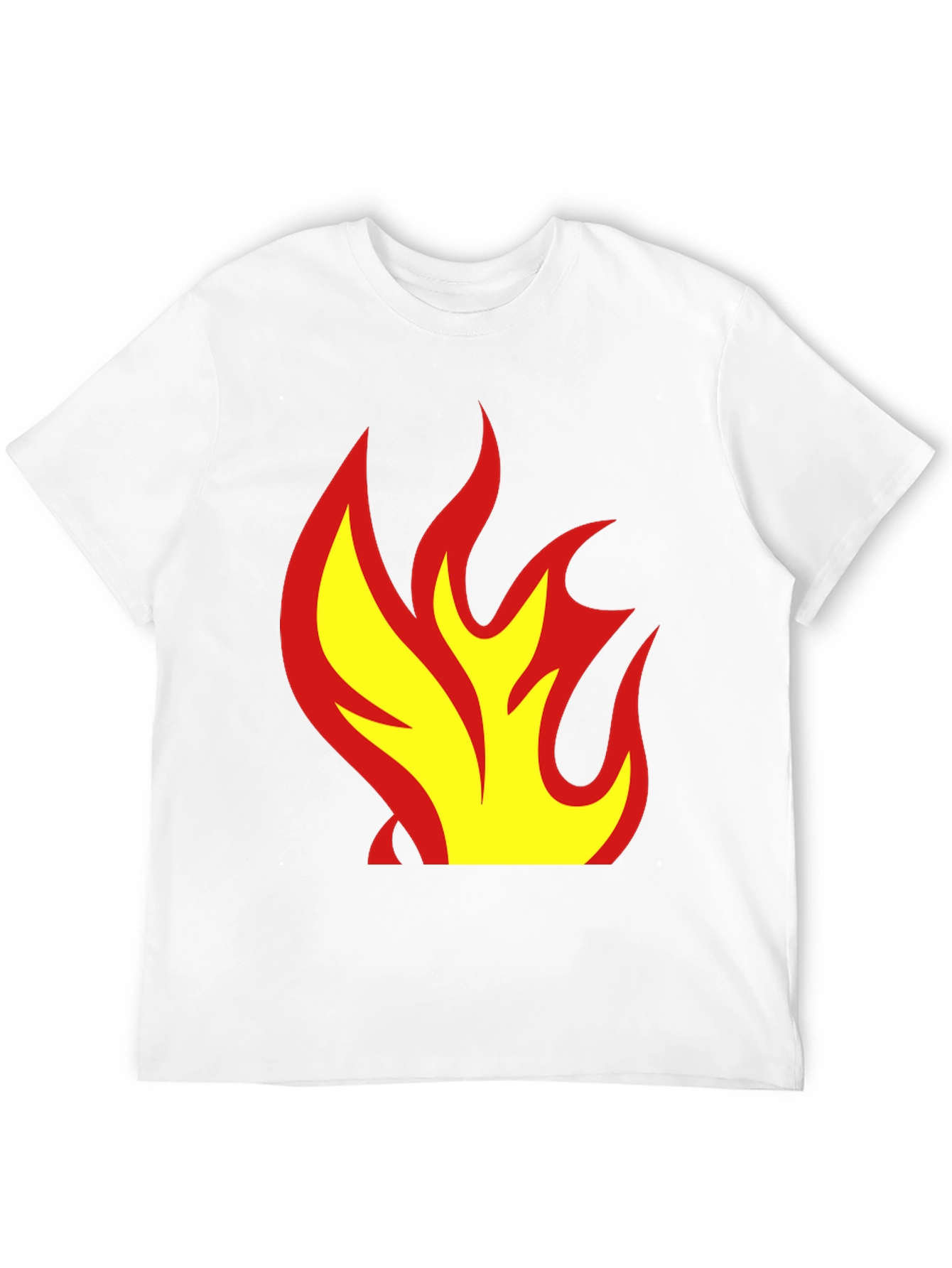Flame Graphic Tee - Fire Design Black T-Shirt