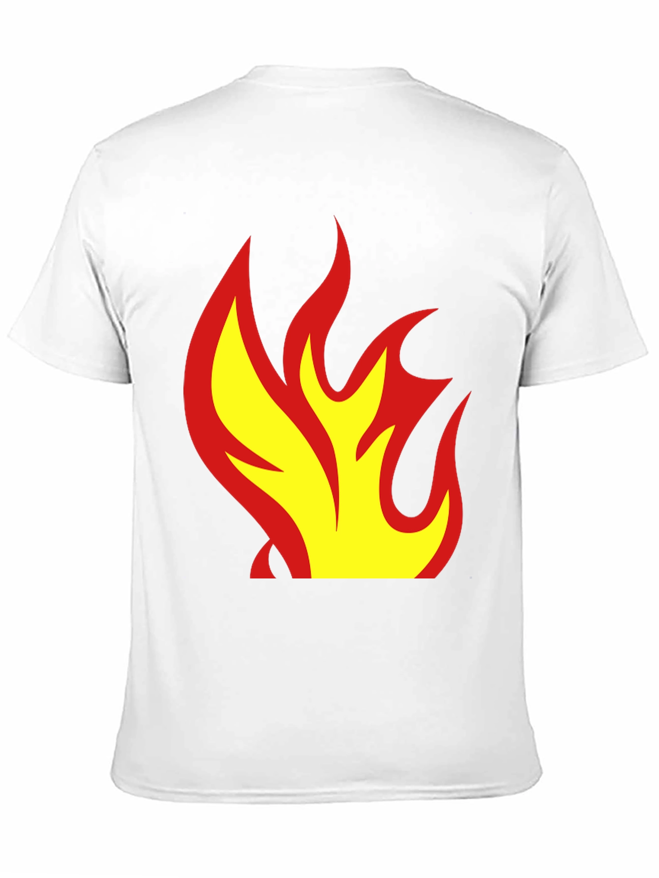 Flame Graphic Tee - Fire Design Black T-Shirt