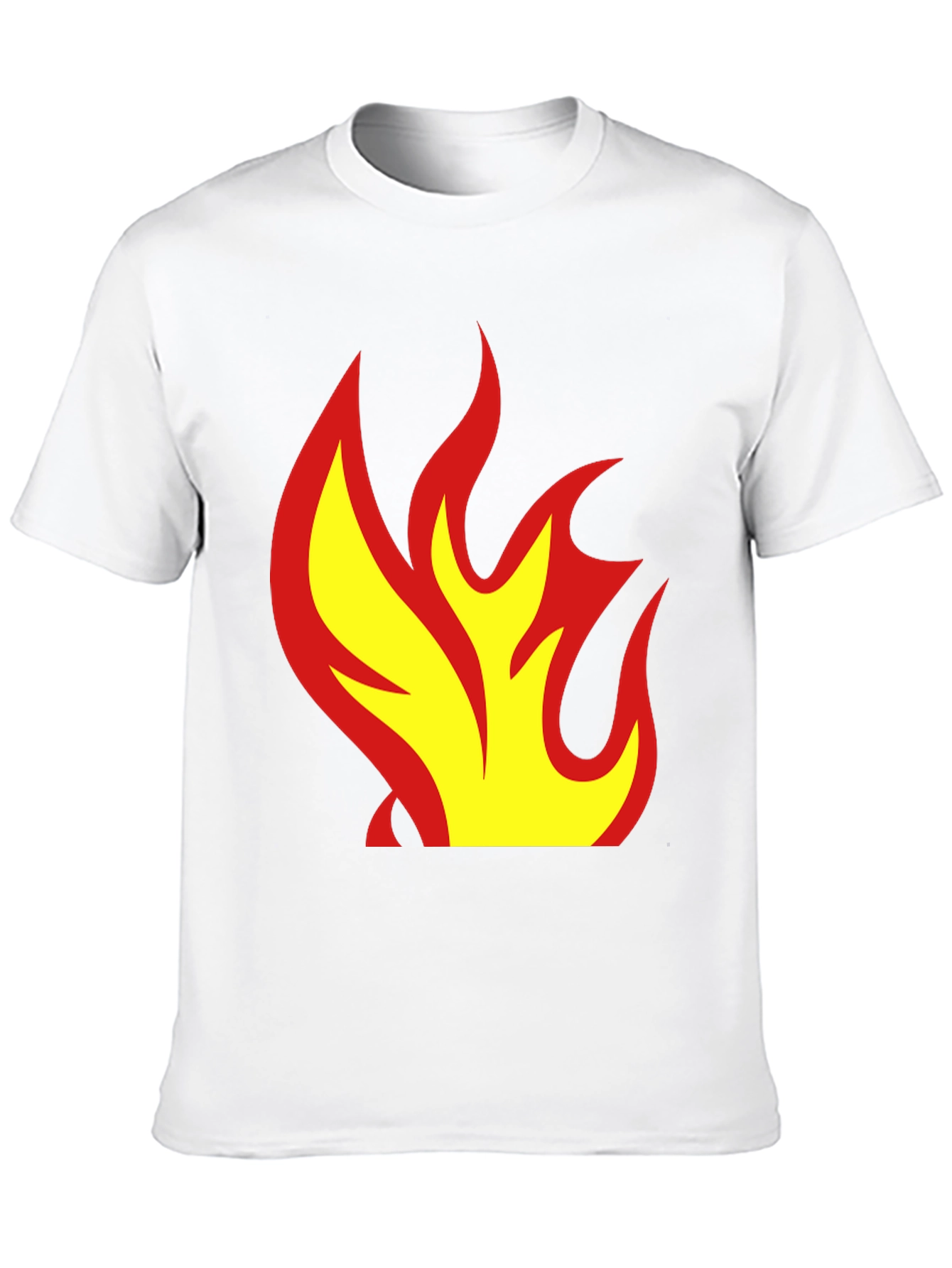 Flame Graphic Tee - Fire Design Black T-Shirt