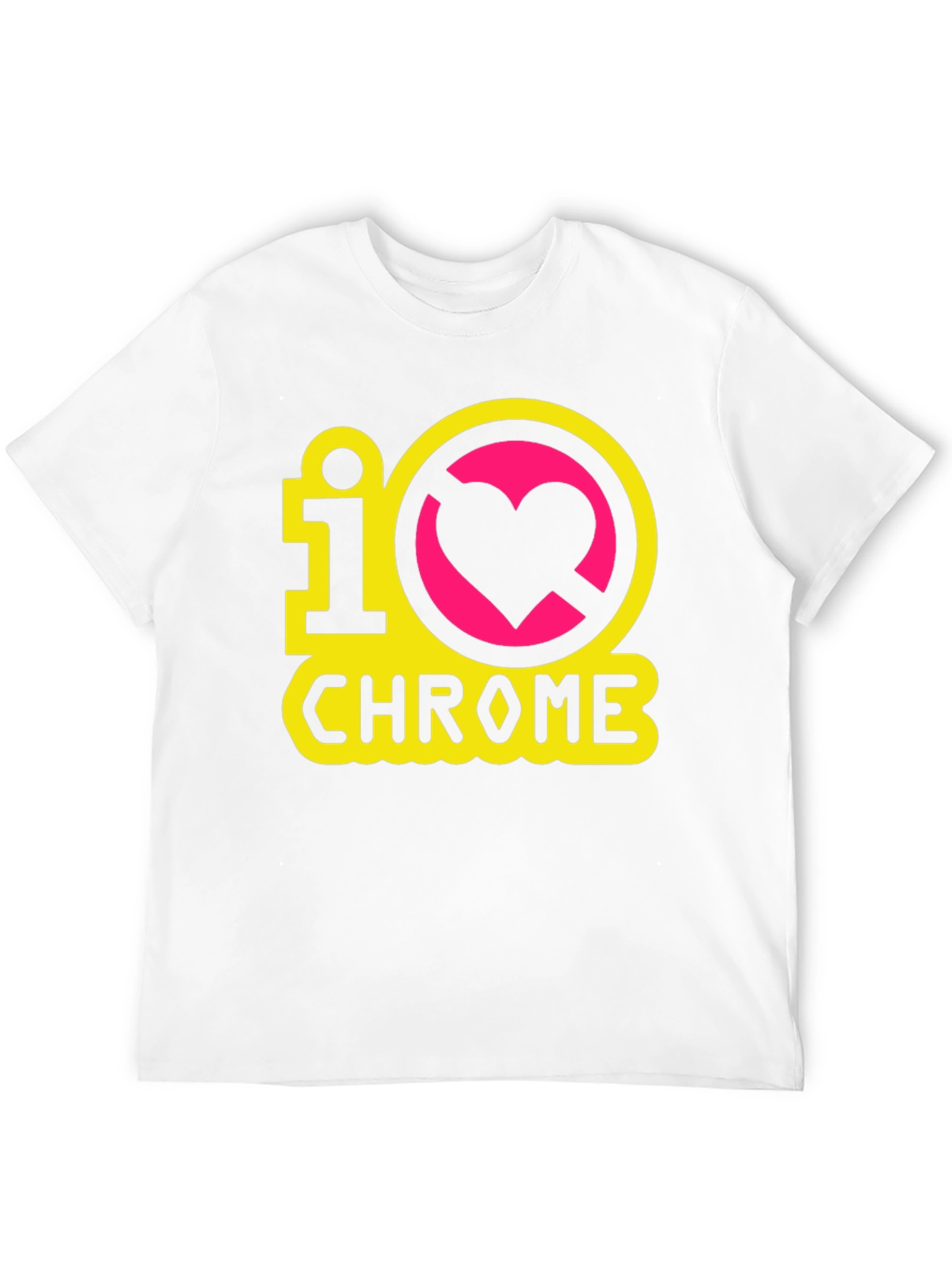 I Heart Chrome Graphic Tee - Black Casual T-Shirt