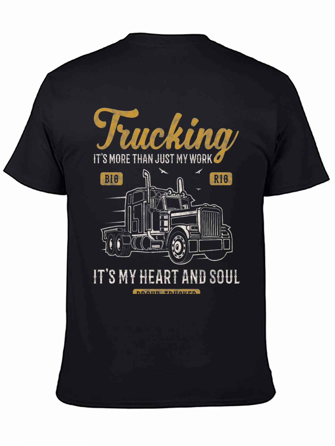 Trucking Heart & Soul Black Graphic Tee
