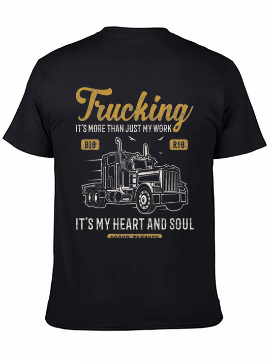 Trucking Heart & Soul Black Graphic Tee