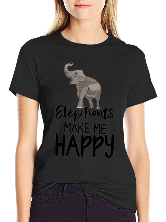 Elephants Make Me Happy T-Shirt