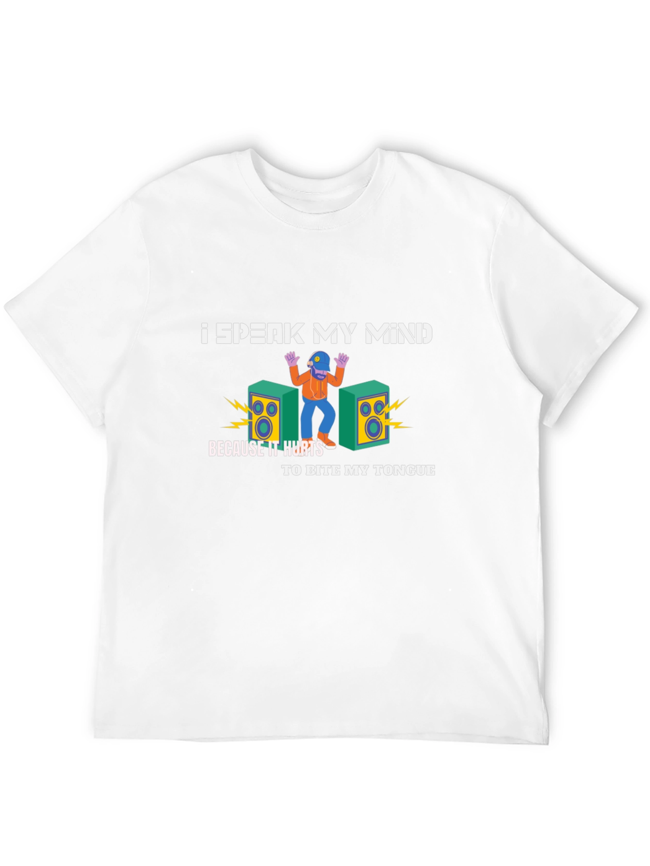 Speak My Mind Graphic Tee - Black Cotton T-Shirt