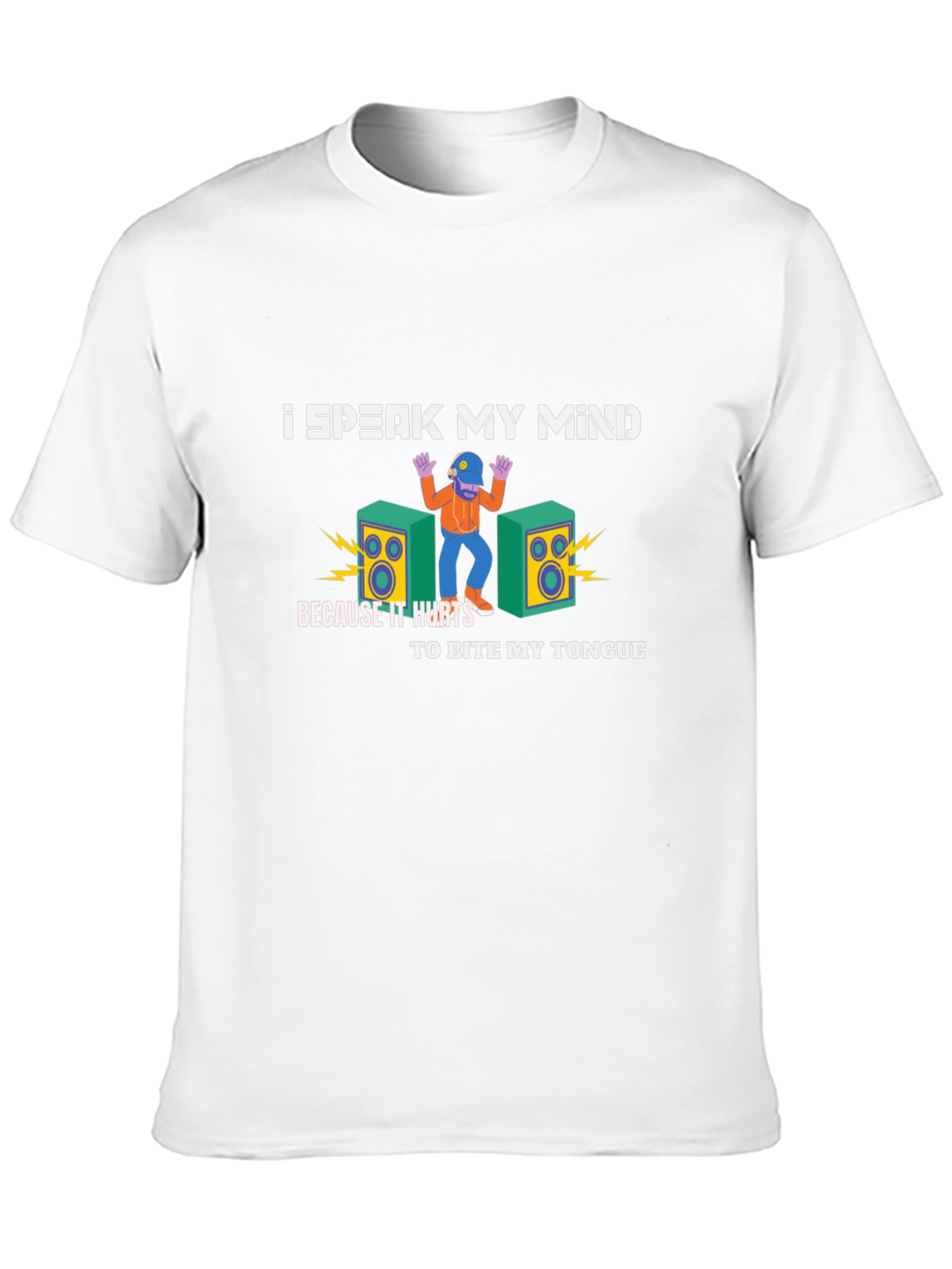 Speak My Mind Graphic Tee - Black Cotton T-Shirt