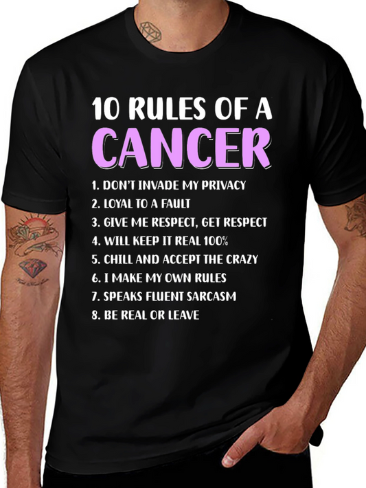 Cancer Zodiac T-Shirt - 10 Rules
