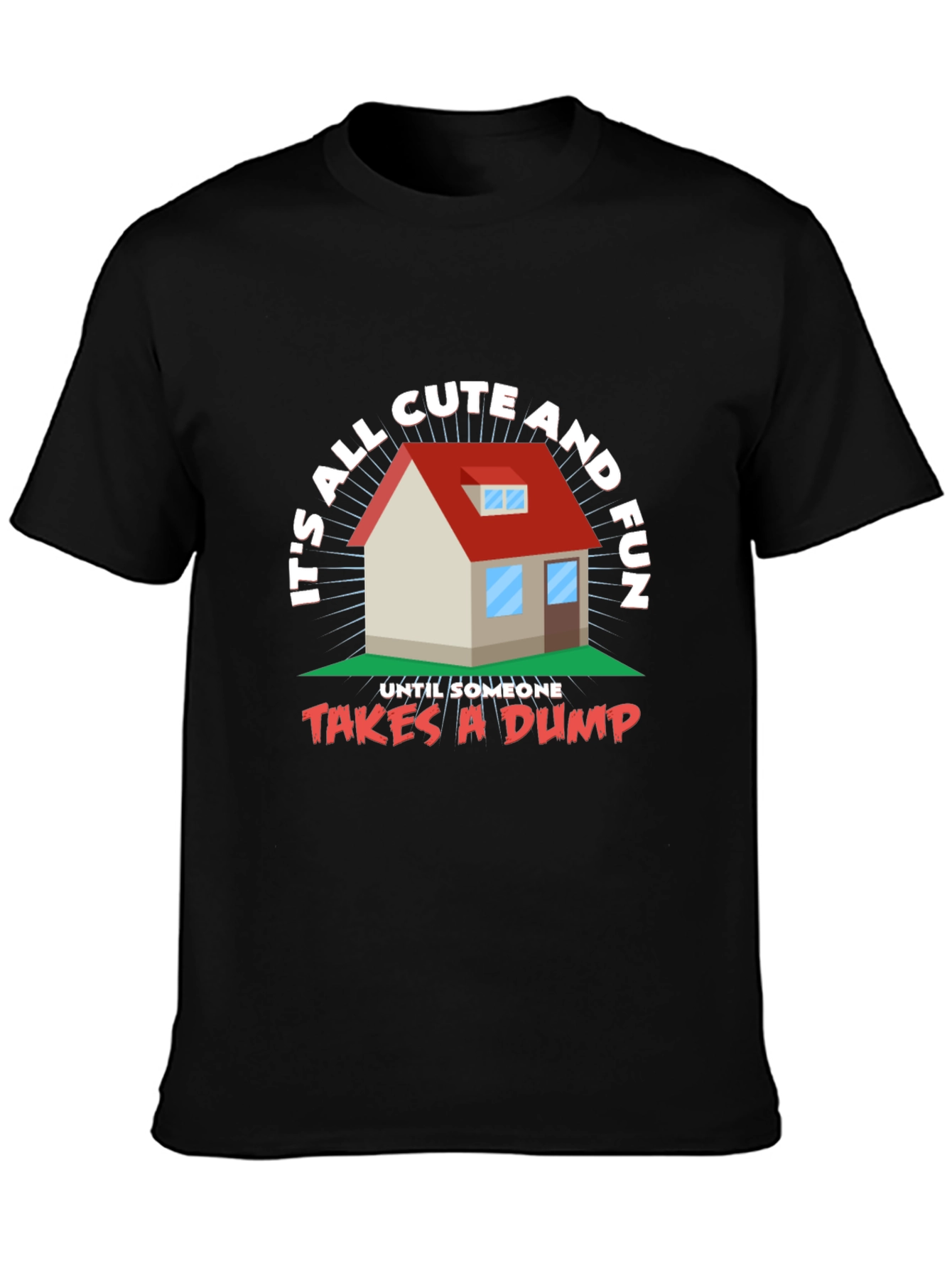 Funny House Graphic T-Shirt