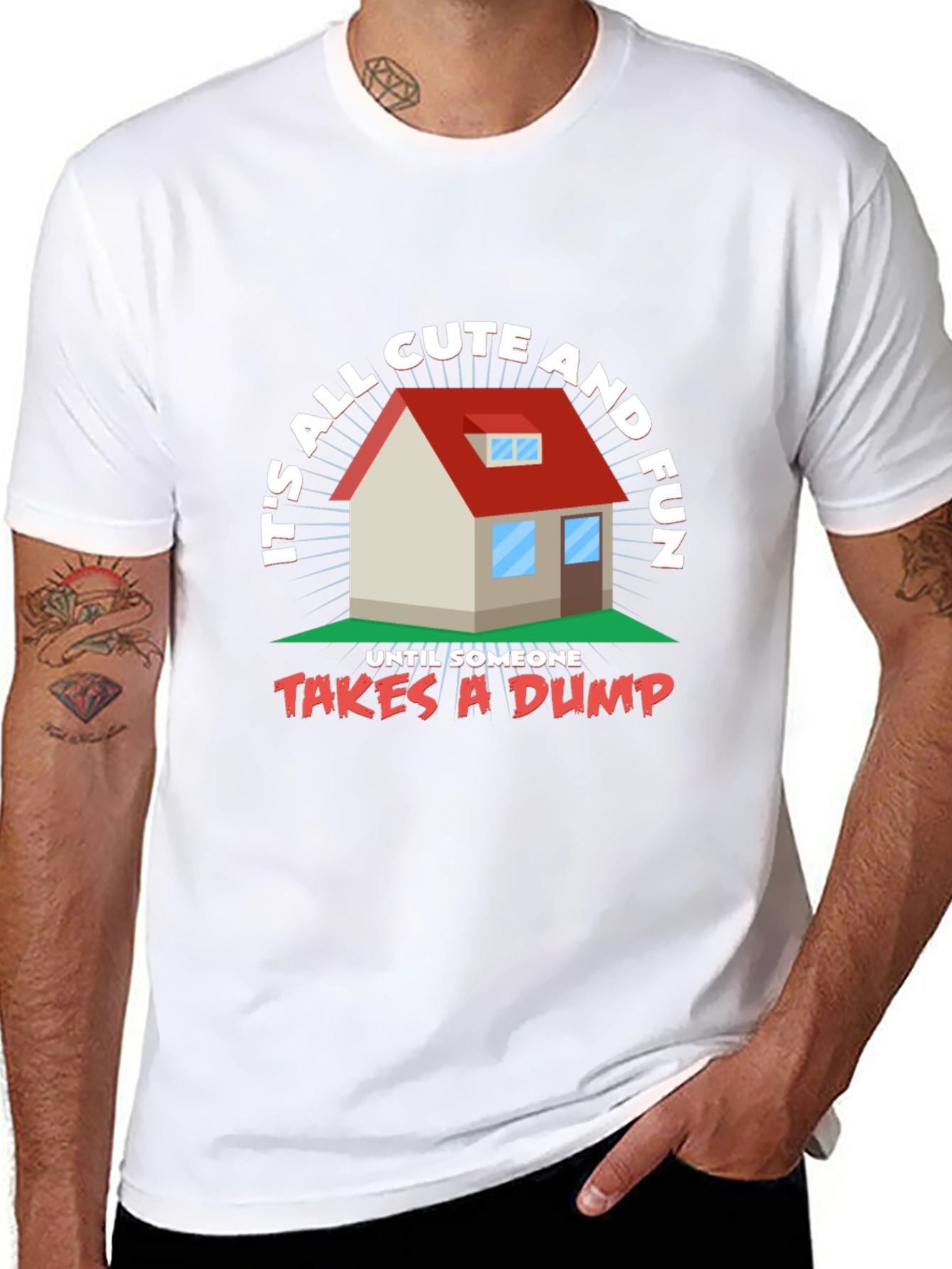 Funny House Graphic T-Shirt