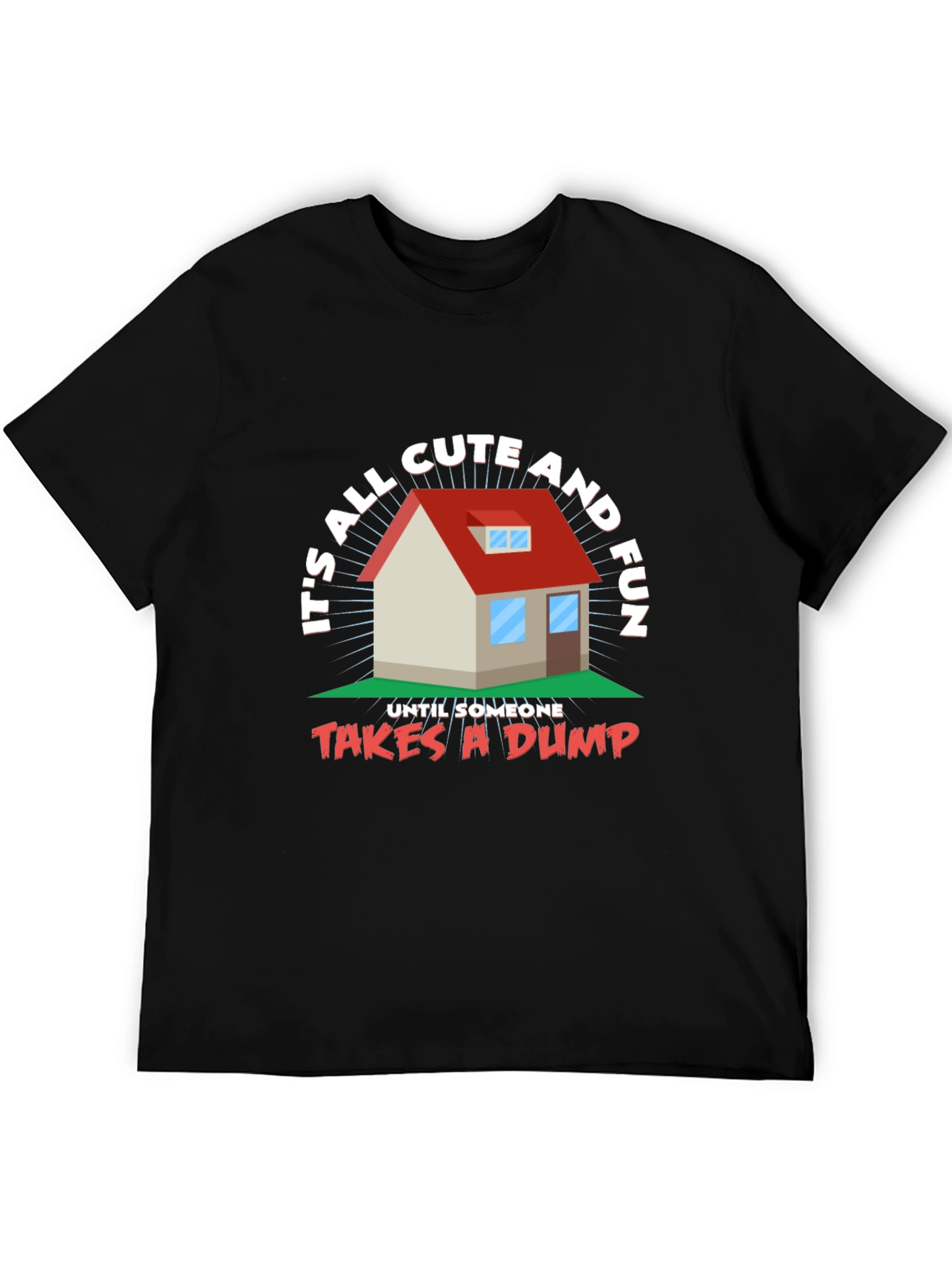 Funny House Graphic T-Shirt