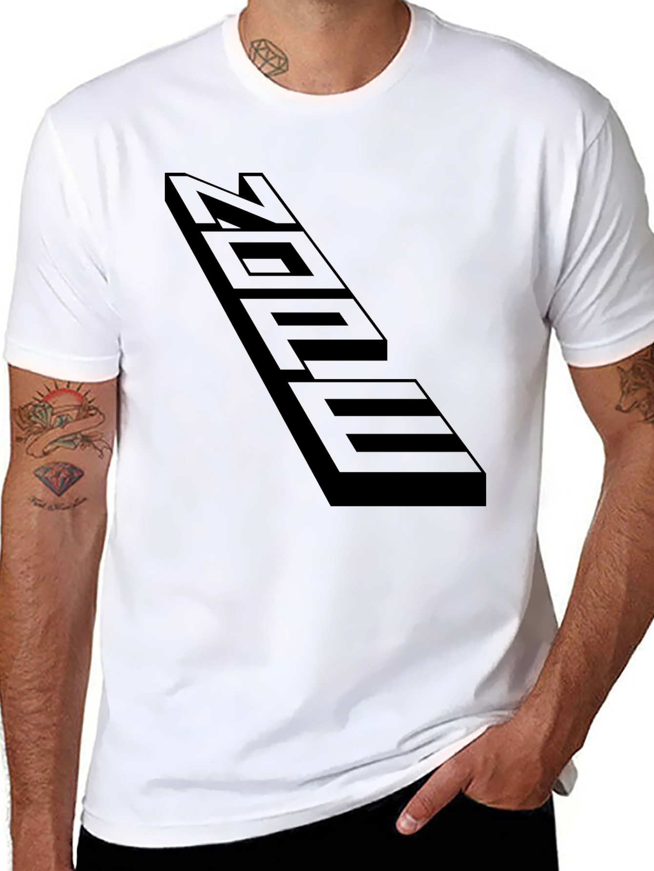 Modern Black 2020 Graphic Tee - Stylish Casual Wear