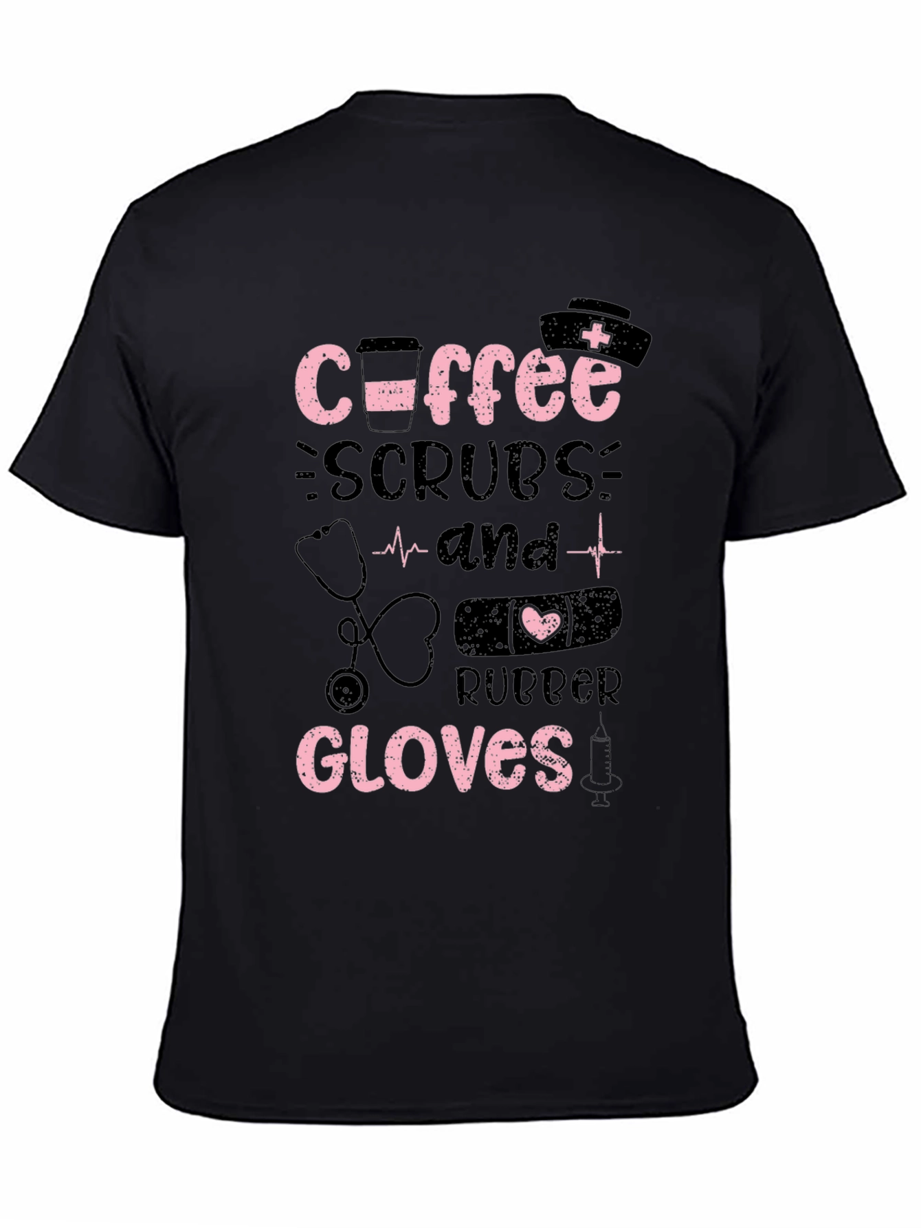 Coffee Scrubs Rubber Gloves T-Shirt - Nurse Life Apparel