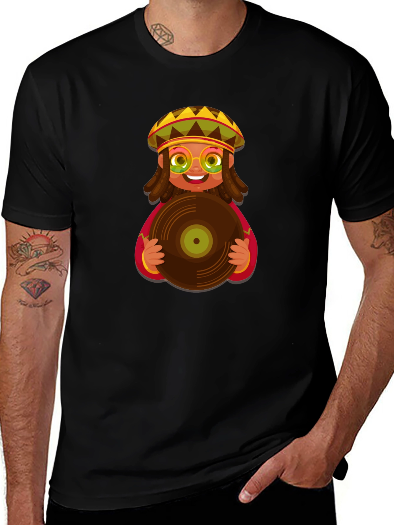 Rasta Vinyl Record T-Shirt