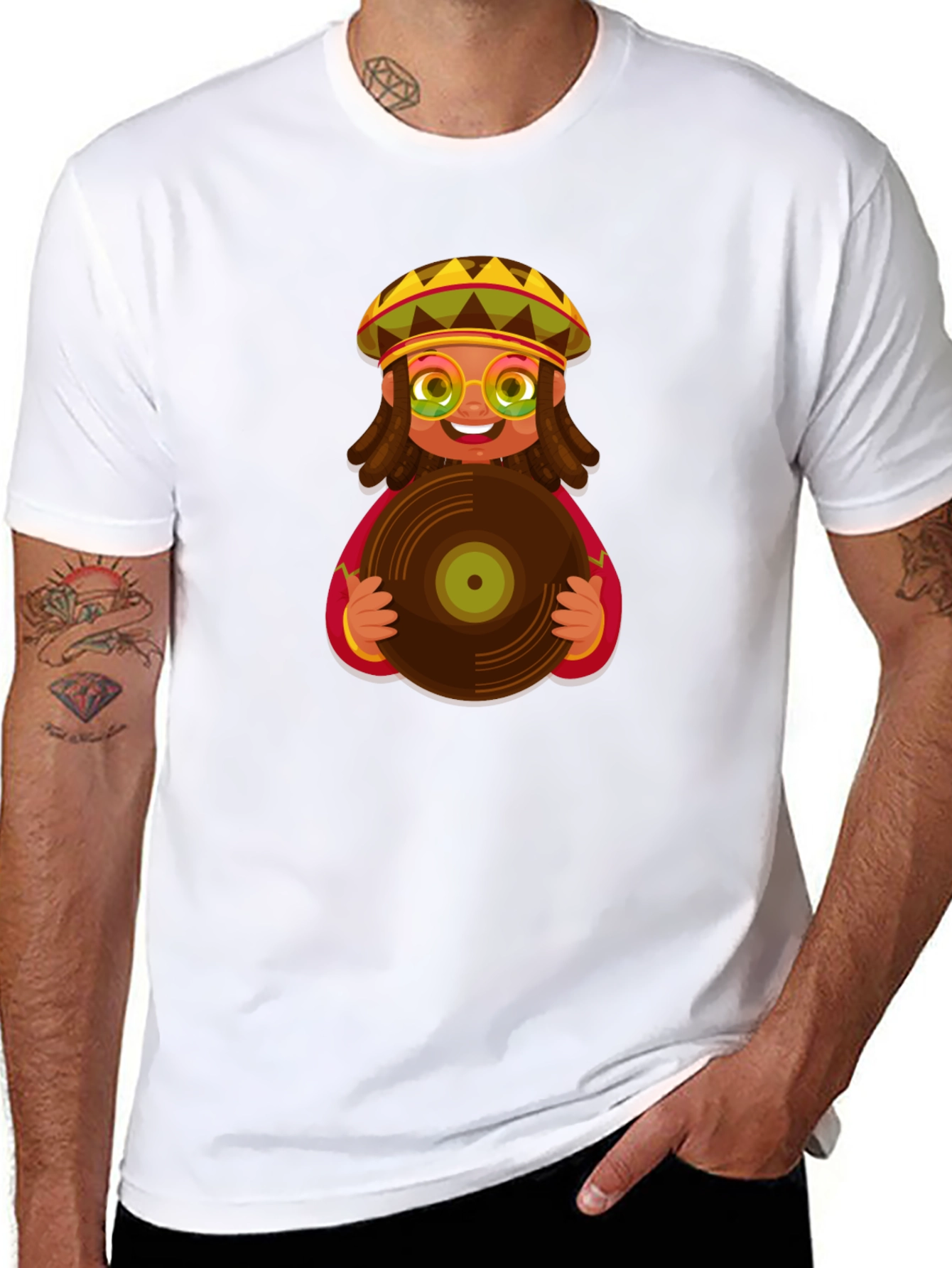 Rasta Vinyl Record T-Shirt