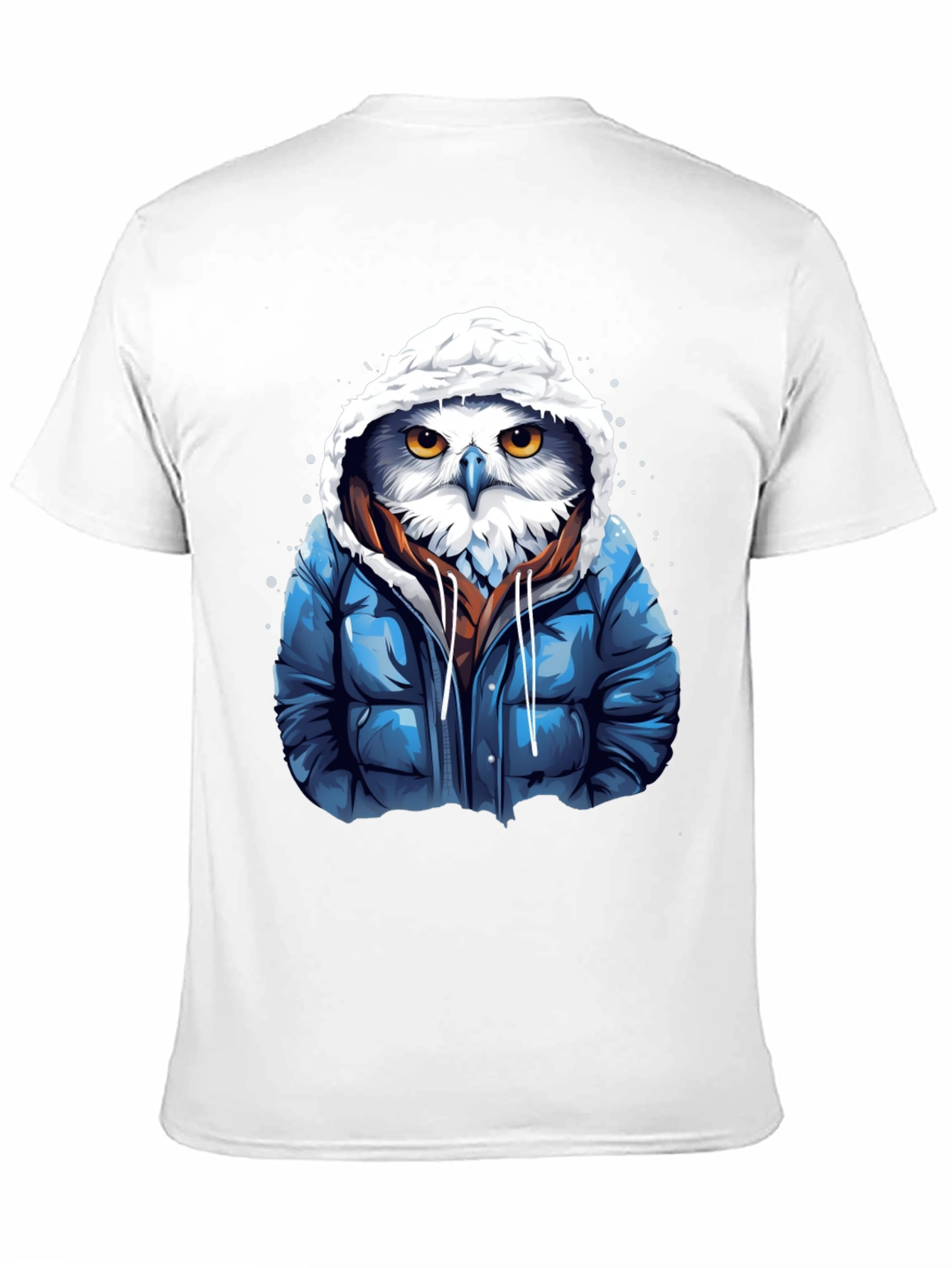 Cool Owl in Puffer Jacket Graphic Tee