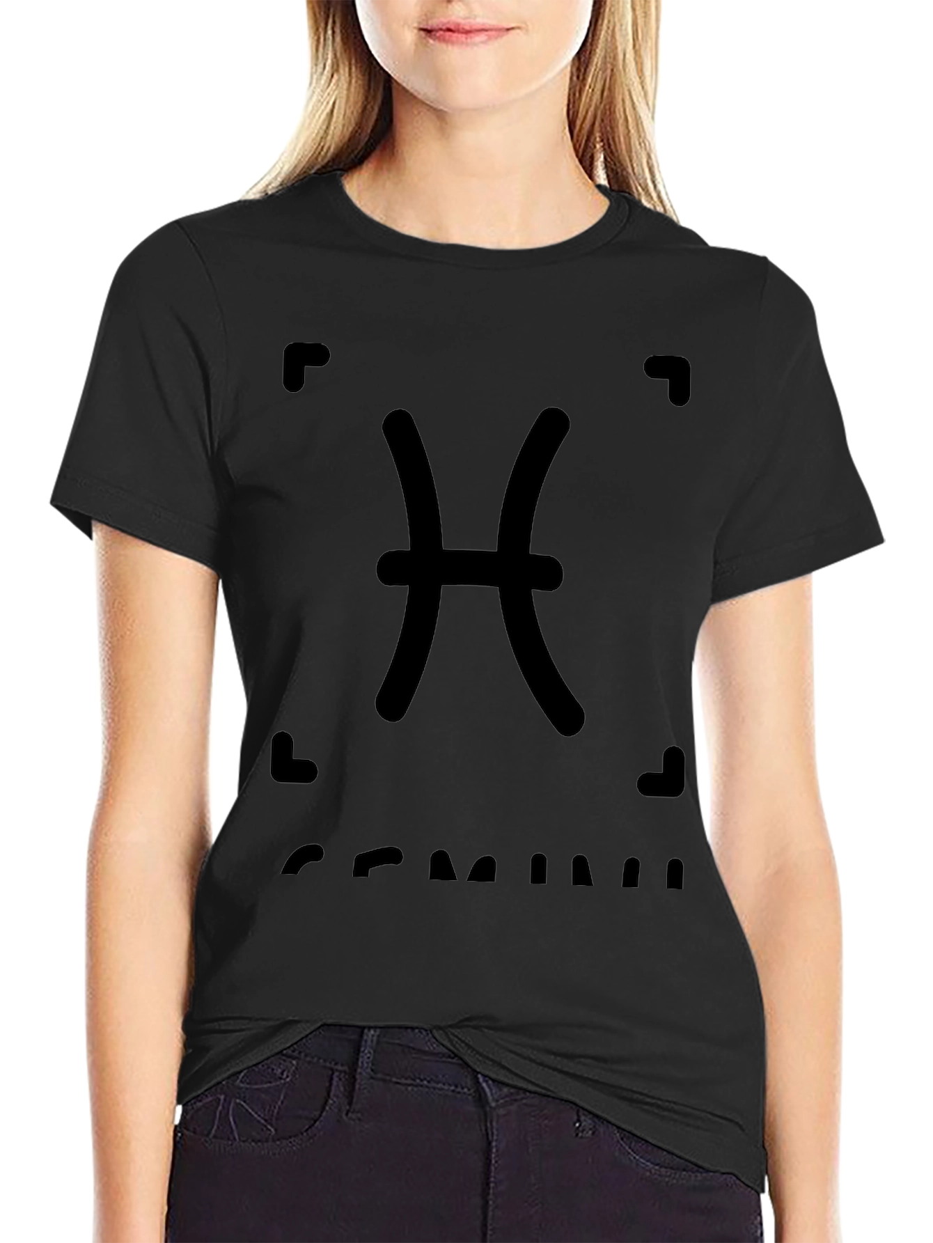 Pisces Zodiac Black T-Shirt