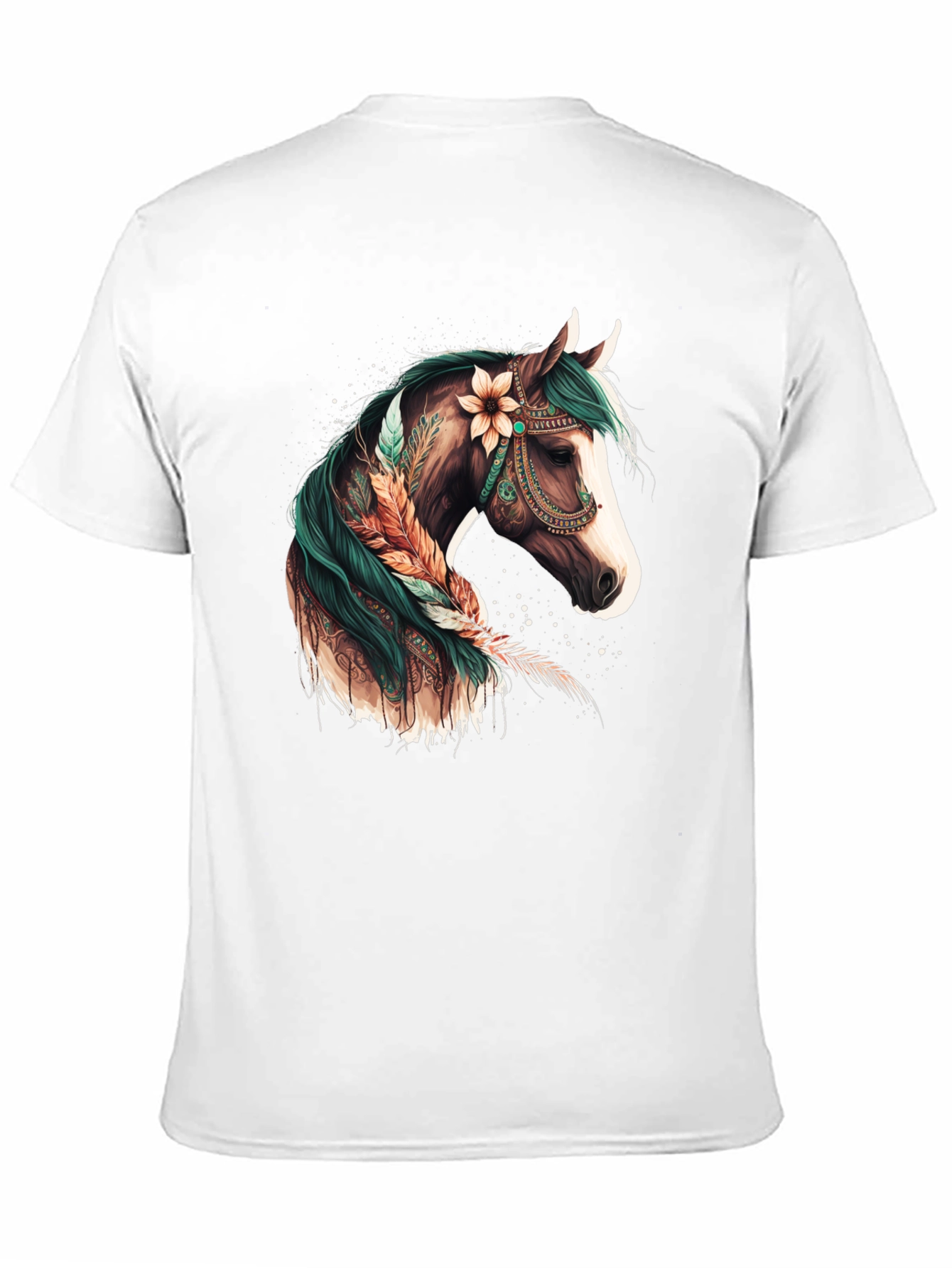Boho Horse Graphic Tee - Black T-Shirt
